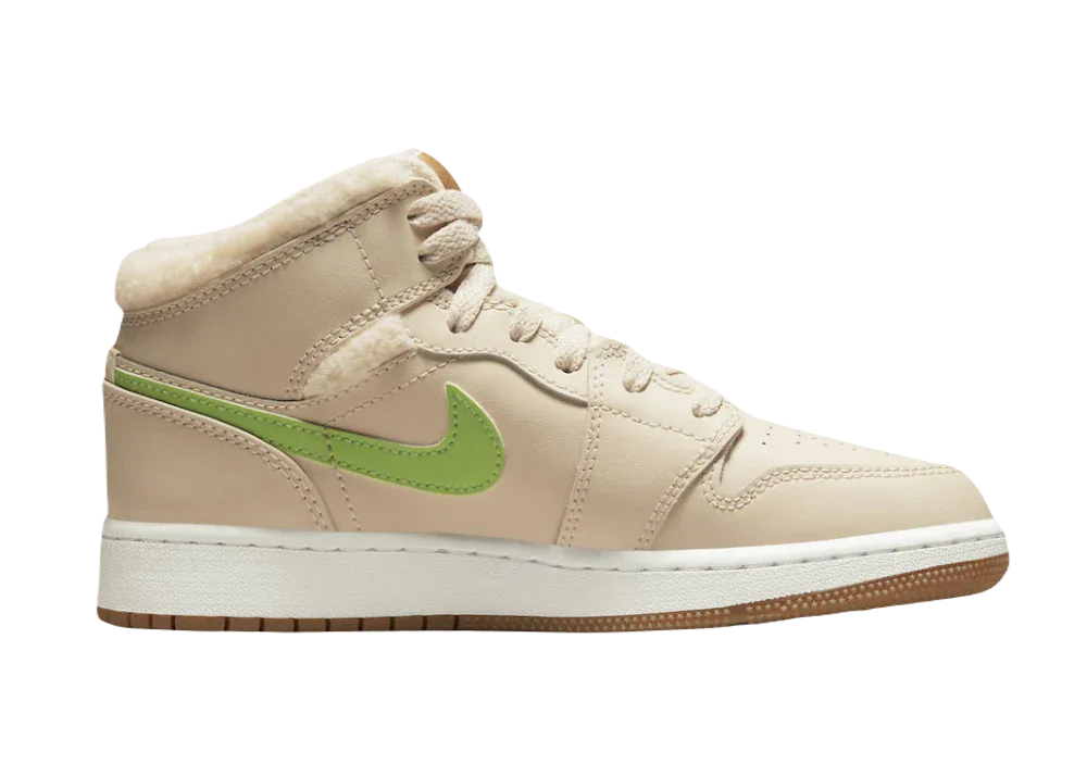 Nike Air Jordan 1 Mid Fleece Pearl White (GS) - Sneaker Türkiye
