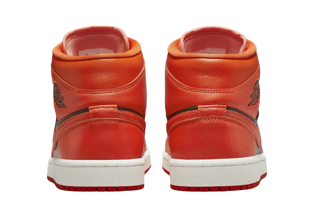 Nike Air Jordan 1 Mid Orange Black (W) - Sneaker Türkiye