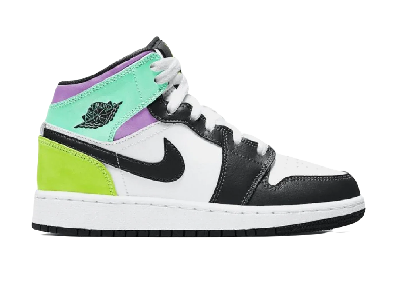 Nike Air Jordan 1 Mid Pastel Black Toe (GS) - Sneaker Türkiye