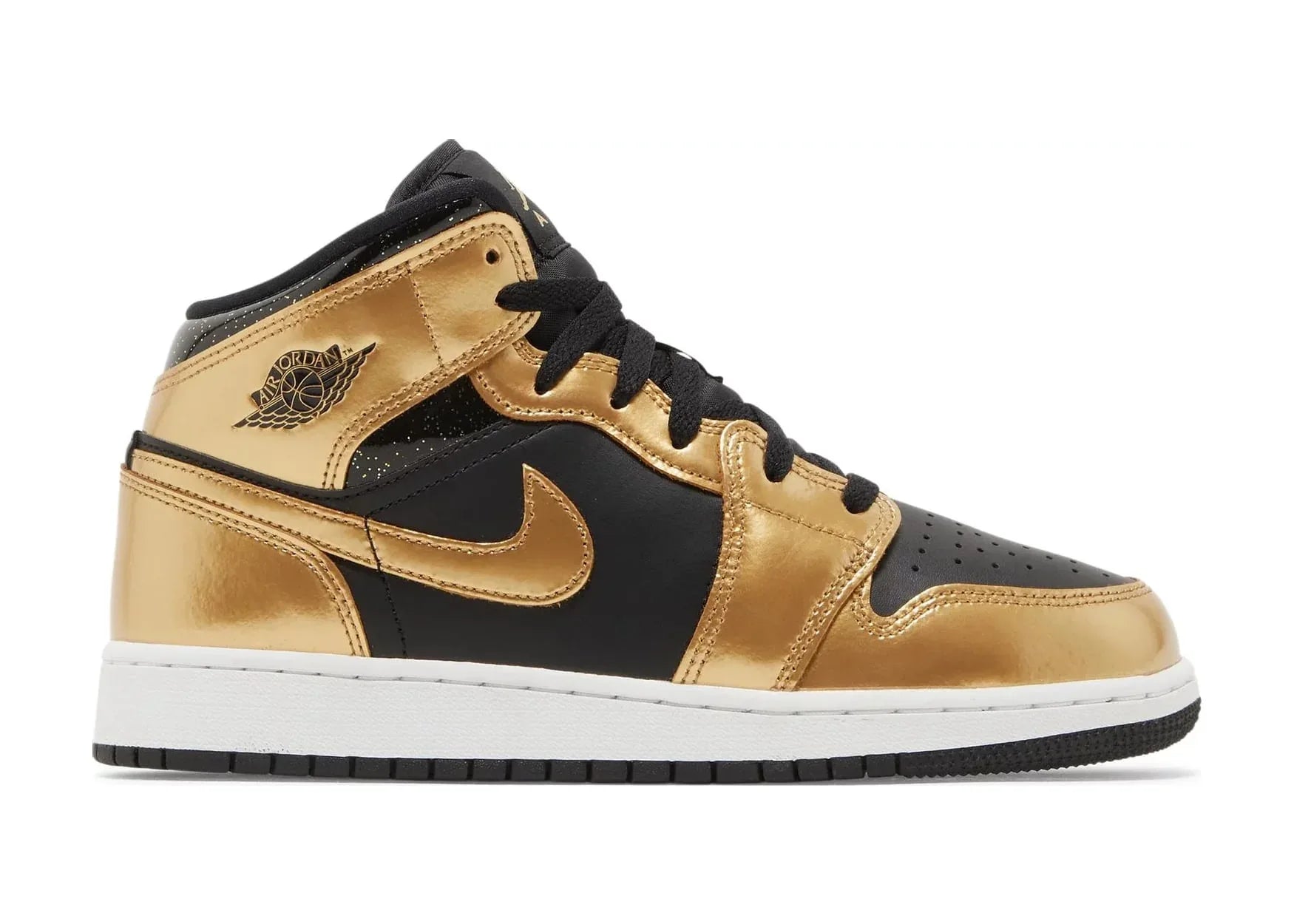 Nike Air Jordan 1 Mid SE Metallic Gold Black (GS) - Sneaker Türkiye