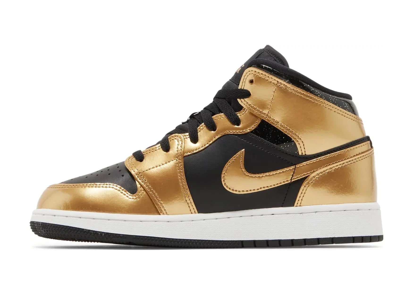 Nike Air Jordan 1 Mid SE Metallic Gold Black (GS) - Sneaker Türkiye