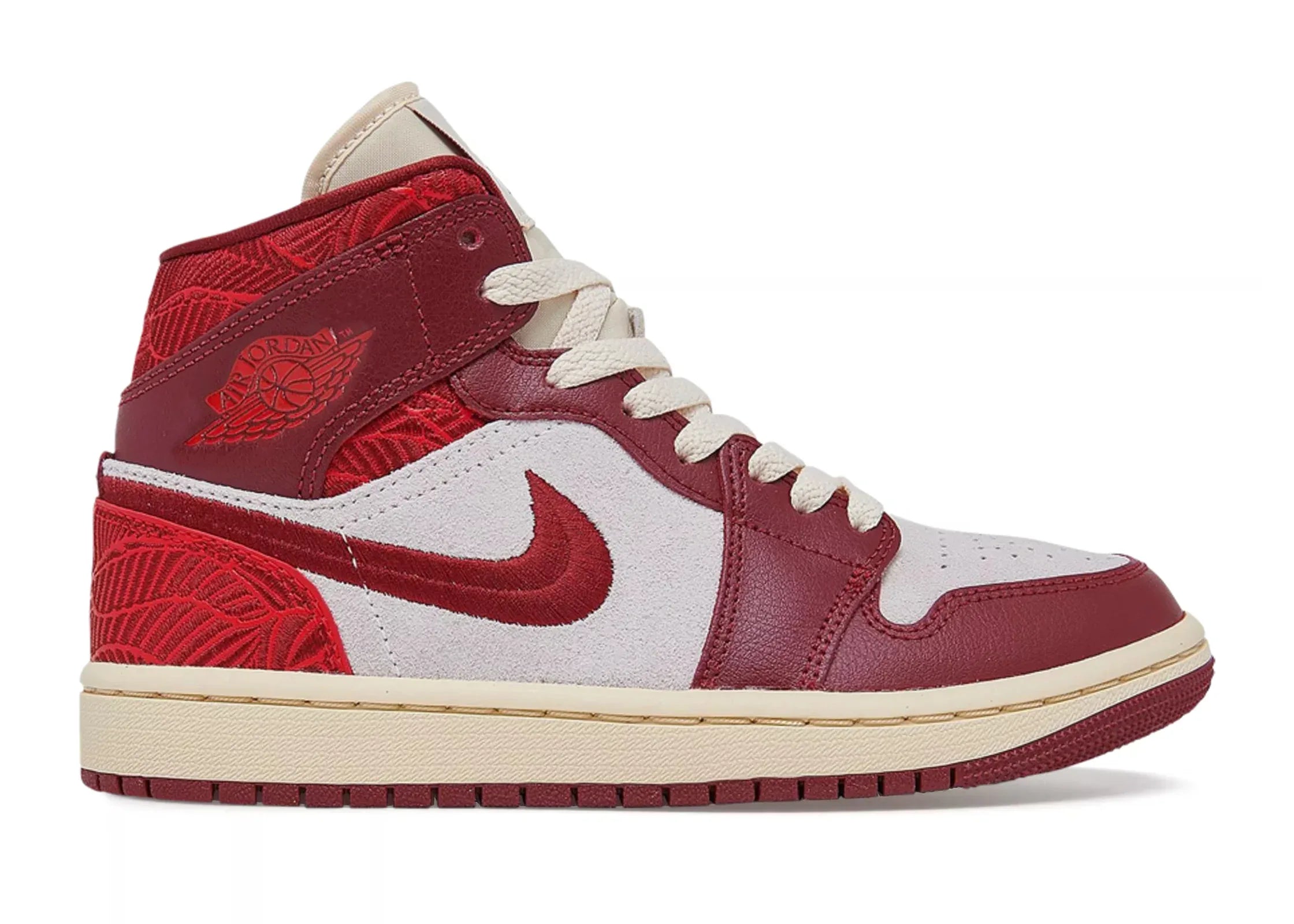 Nike Air Jordan 1 Mid SE Tiki Leaf Team Red (W) - Sneaker Türkiye