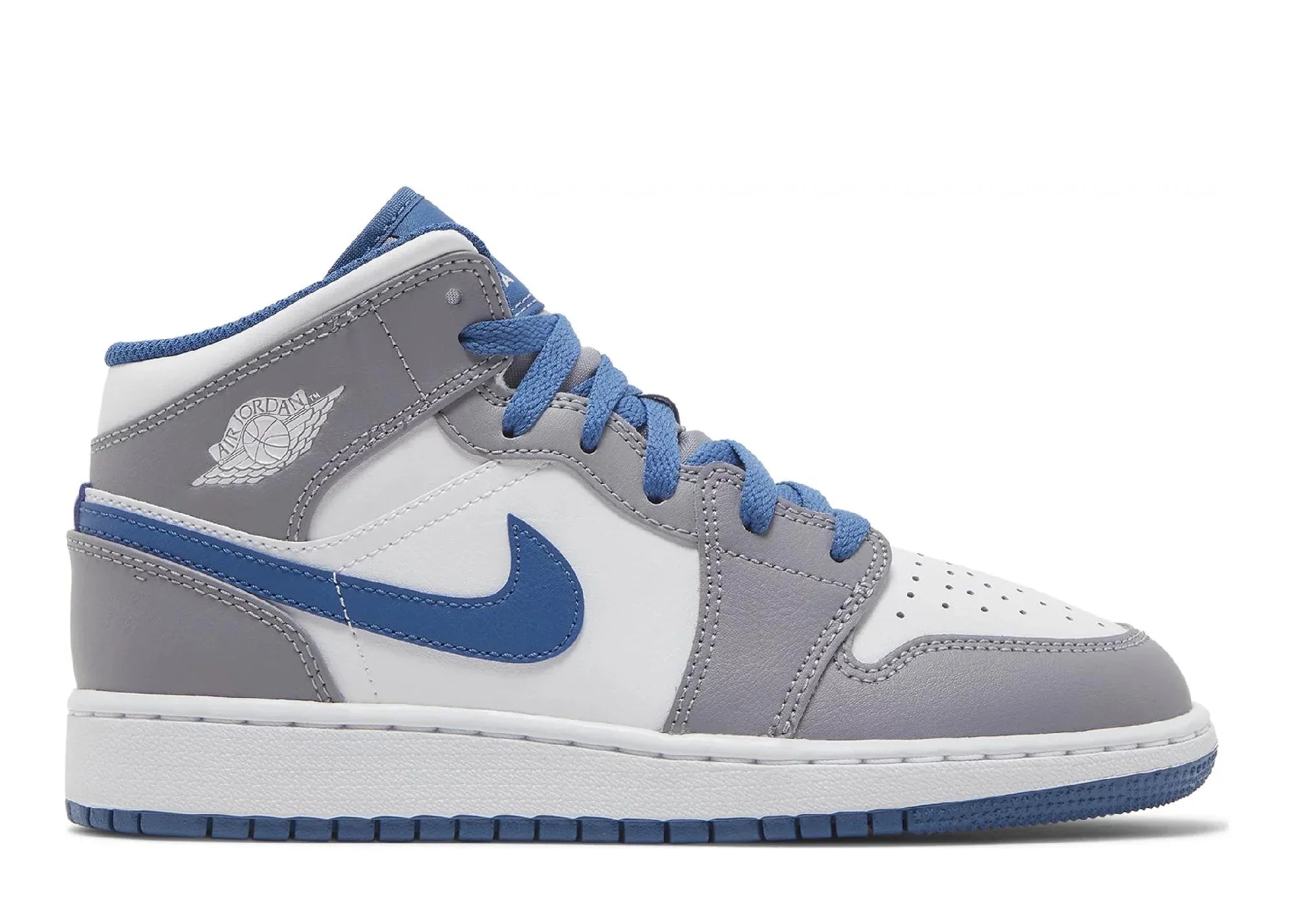 Nike Air Jordan 1 Mid True Blue Cement (GS) - Sneaker Türkiye