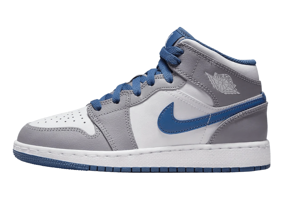 Nike Air Jordan 1 Mid True Blue Cement (GS) - Sneaker Türkiye