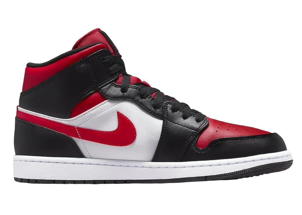 Nike Air Jordan 1 Mid White Black Red (2022) - Sneaker Türkiye