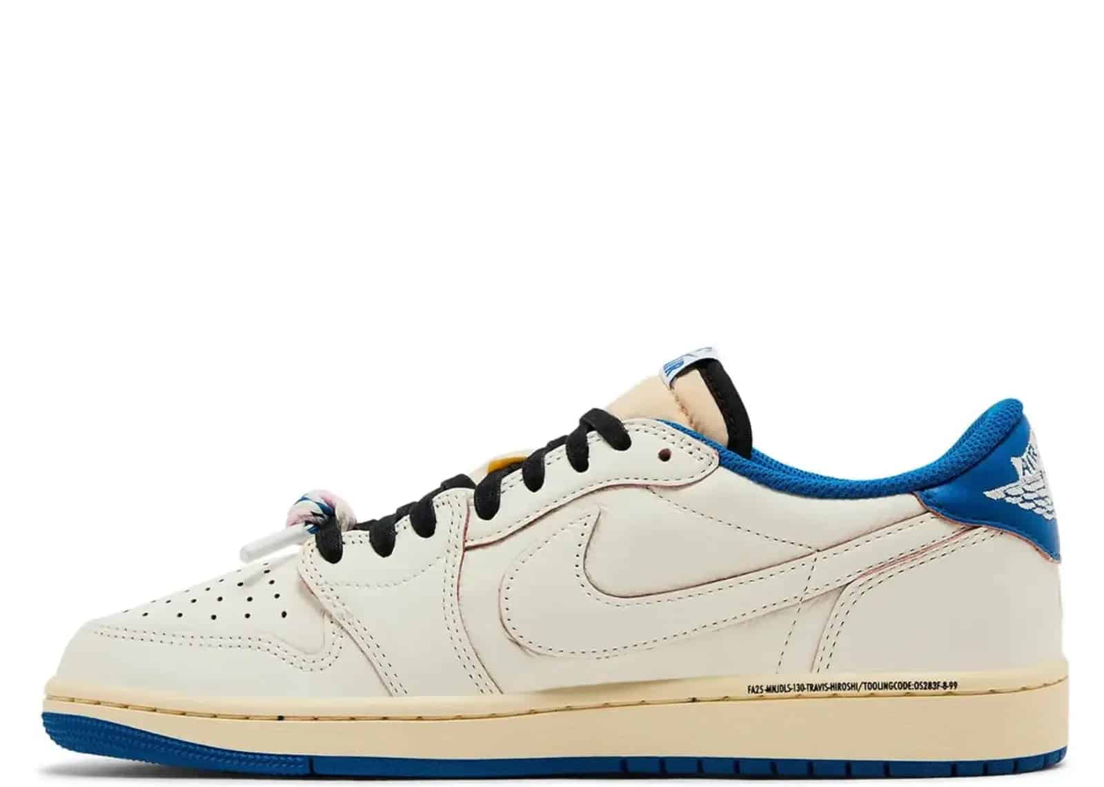 Nike Air Jordan 1 Retro Low OG SP Fragment x Travis Scott Sail Military Blue - Sneaker Türkiye