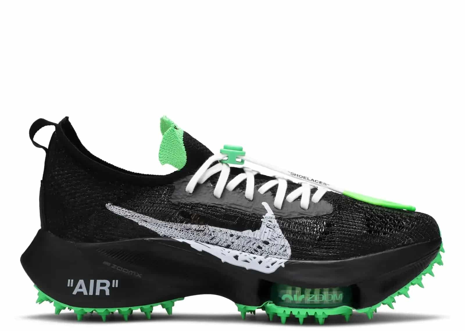 Nike Air Zoom Tempo Next Flyknit Off-White Black Scream Green - Sneaker Türkiye