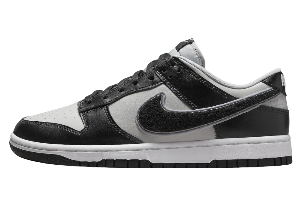 Nike Dunk Low Chenille Swoosh Black Grey - Sneaker Türkiye