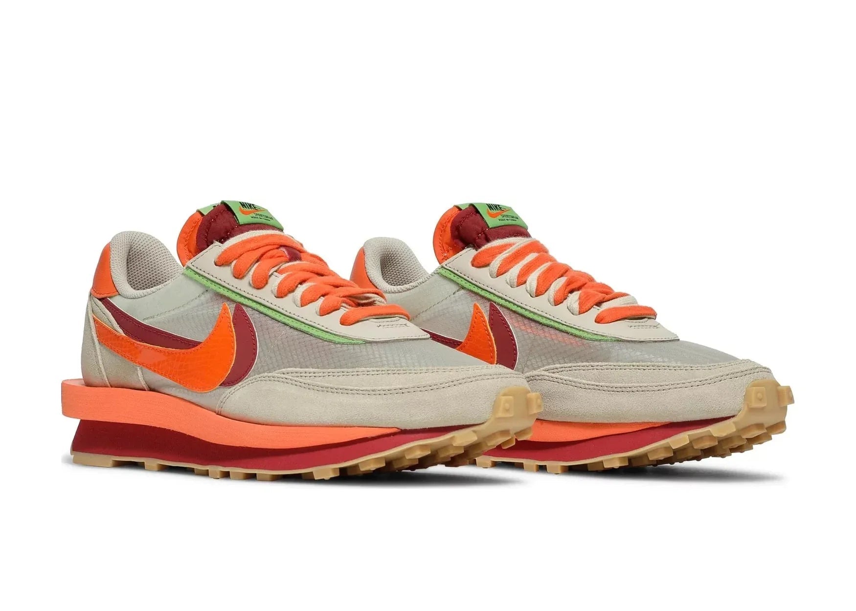 Nike LD Waffle Sacai CLOT Kiss Of Death Net Orange Blaze - Sneaker Türkiye