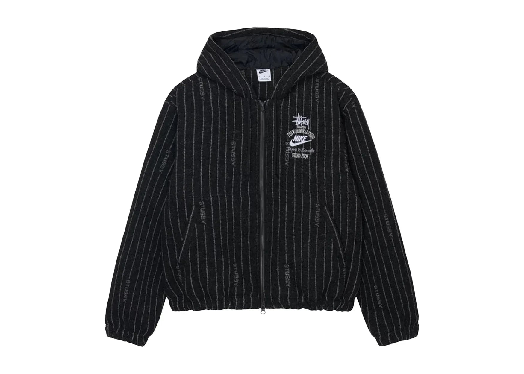 Nike x Stussy Striped Wool Jacket Black - Sneaker Türkiye
