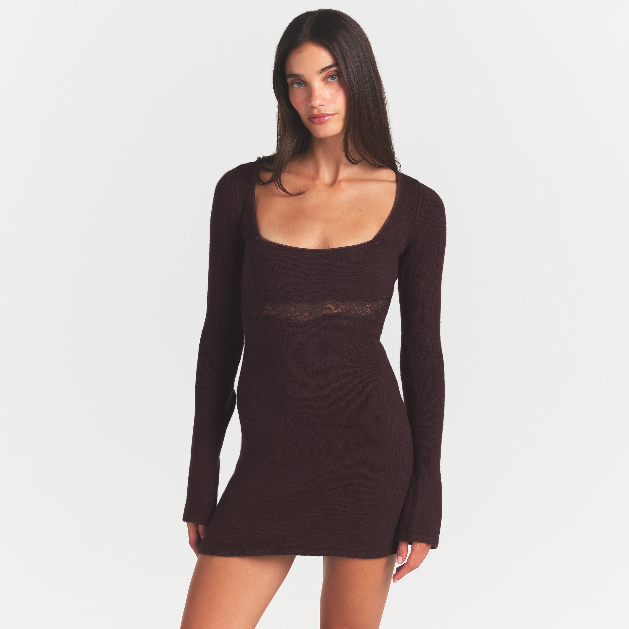 SKIMS LACE KNIT LONG SLEEVE MINI DRESS | PHOENIX - Sneaker Türkiye