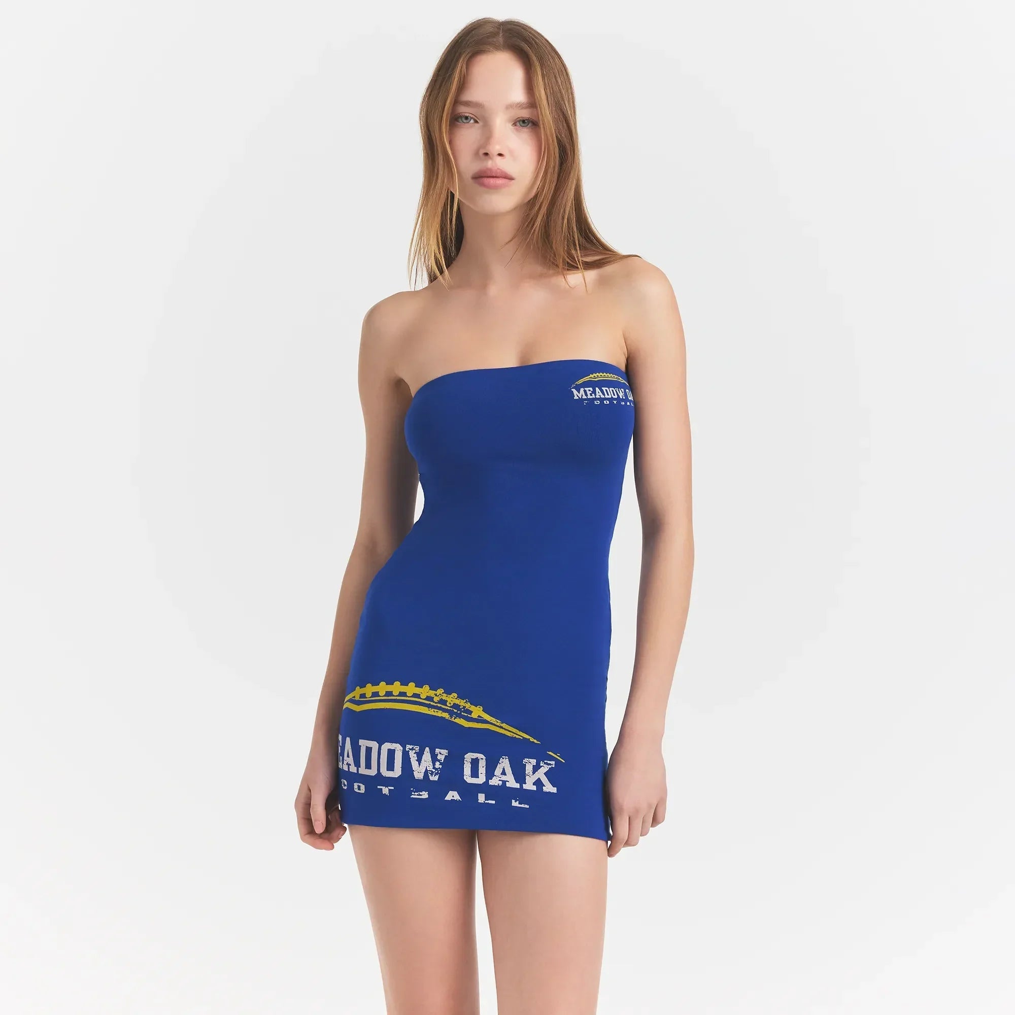 SKIMS COTTON JERSEY MINI TUBE DRESS | COBALT MEADOW OAK - Sneaker Türkiye