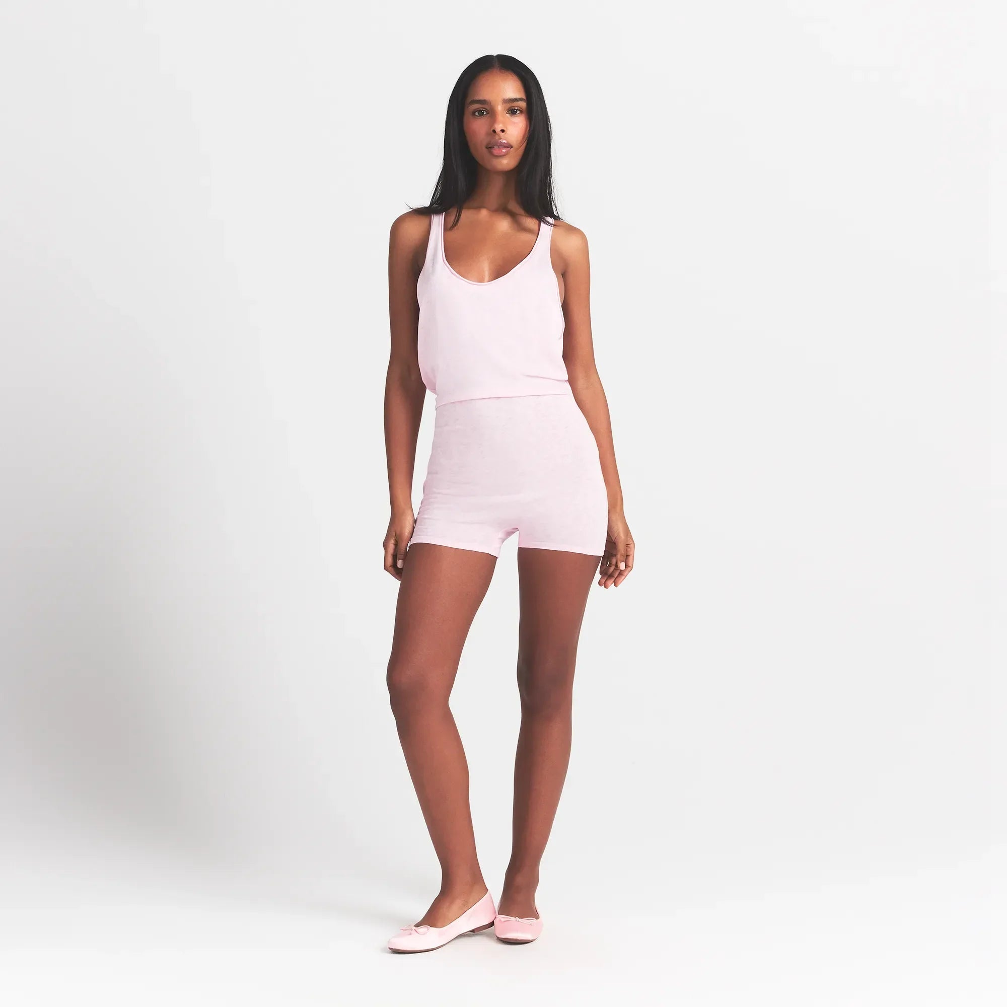 SKIMS WORN IN JERSEY HEART ONESIE | BABY PINK - Sneaker Türkiye