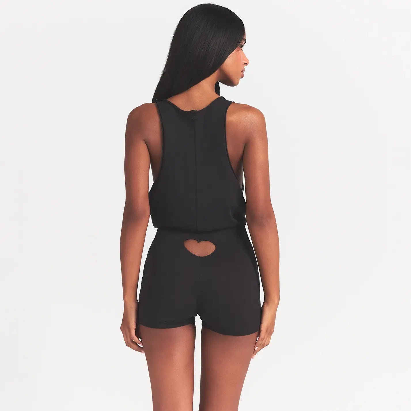 SKIMS WORN IN JERSEY HEART ONESIE | WASHED ONYX - Sneaker Türkiye