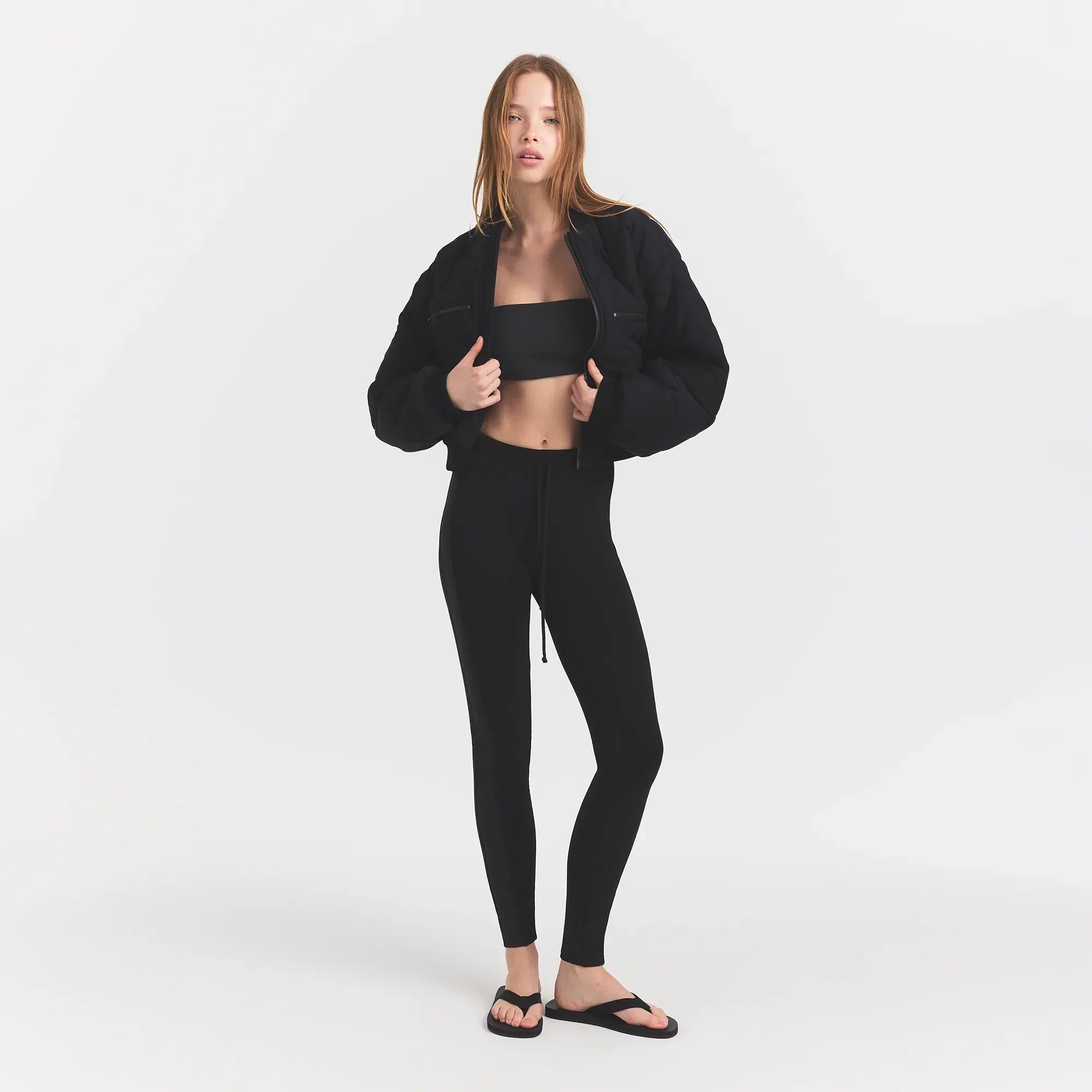 SKIMS NEOPRENE OUTERWEAR REVERSIBLE BOMBER JACKET | OBSIDIAN - Sneaker Türkiye