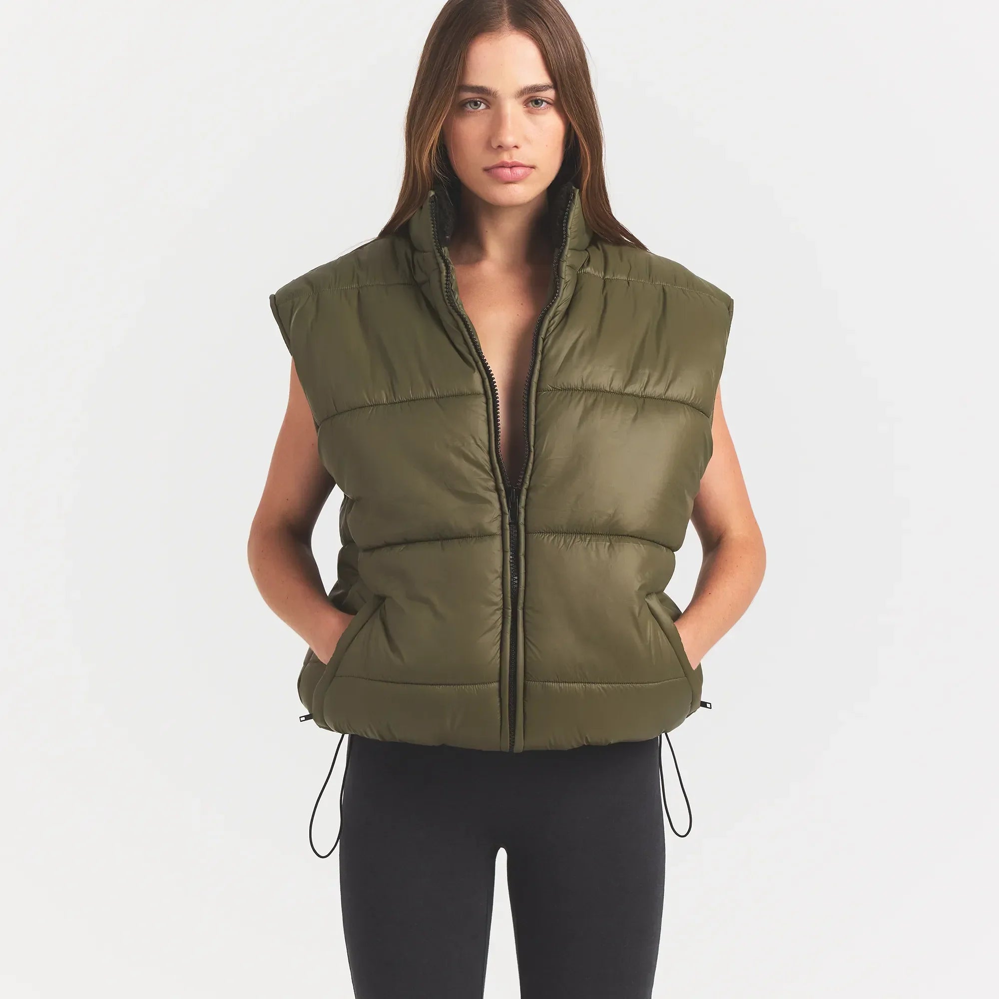 SKIMS LIGHTWEIGHT PUFFER OVERBedenD VEST | OLIVE - Sneaker Türkiye