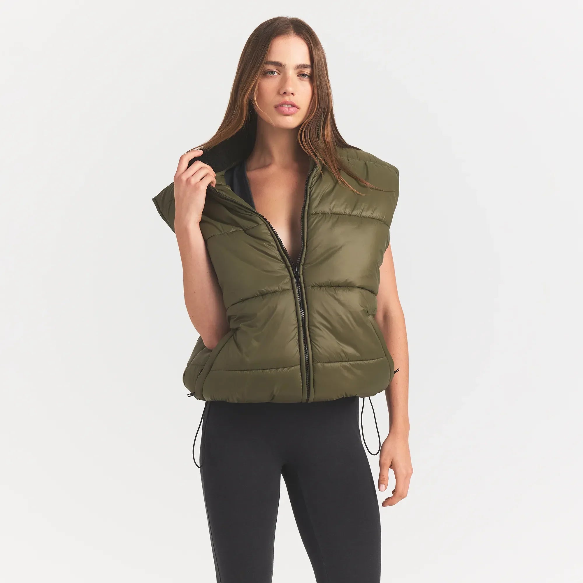 SKIMS LIGHTWEIGHT PUFFER OVERBedenD VEST | OLIVE - Sneaker Türkiye
