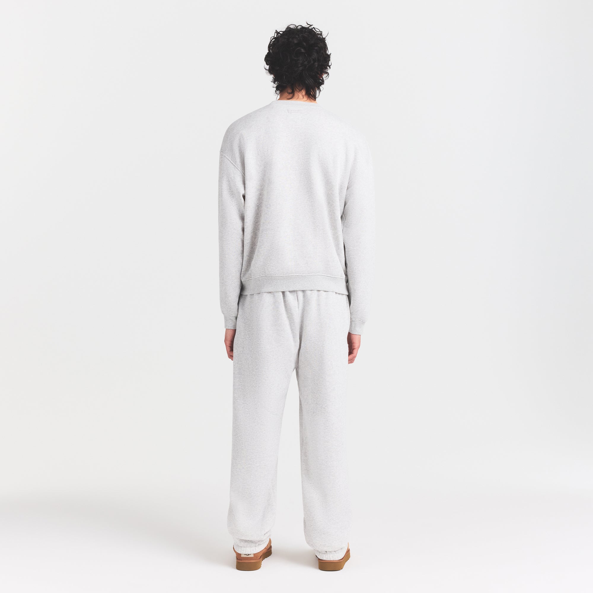 SKIMS FLEECE LOUNGE MENS RELAXED CREWNECK | LIGHT HEATHER GREY - Sneaker Türkiye