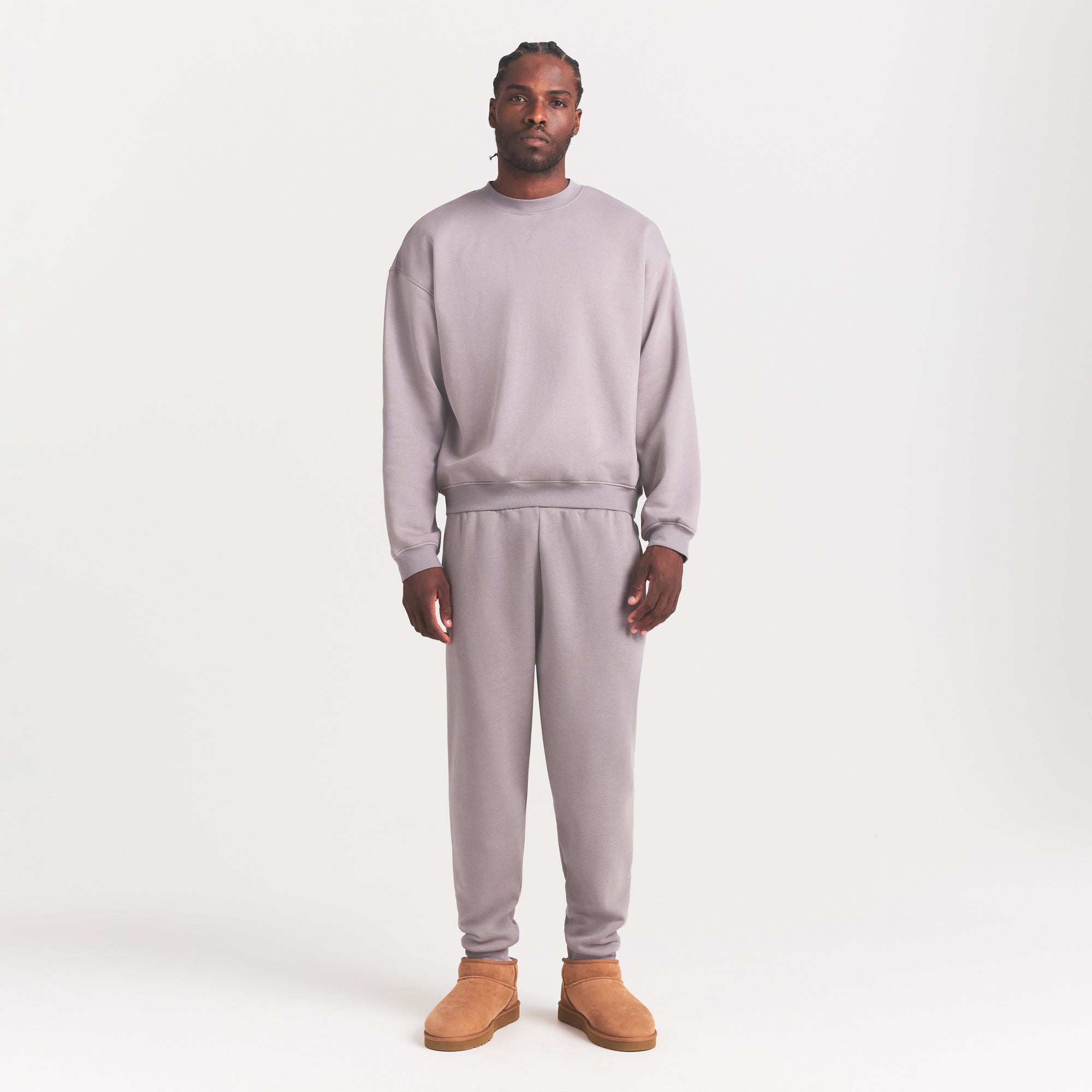 SKIMS FLEECE LOUNGE MENS RELAXED CREWNECK | SHADOW - Sneaker Türkiye