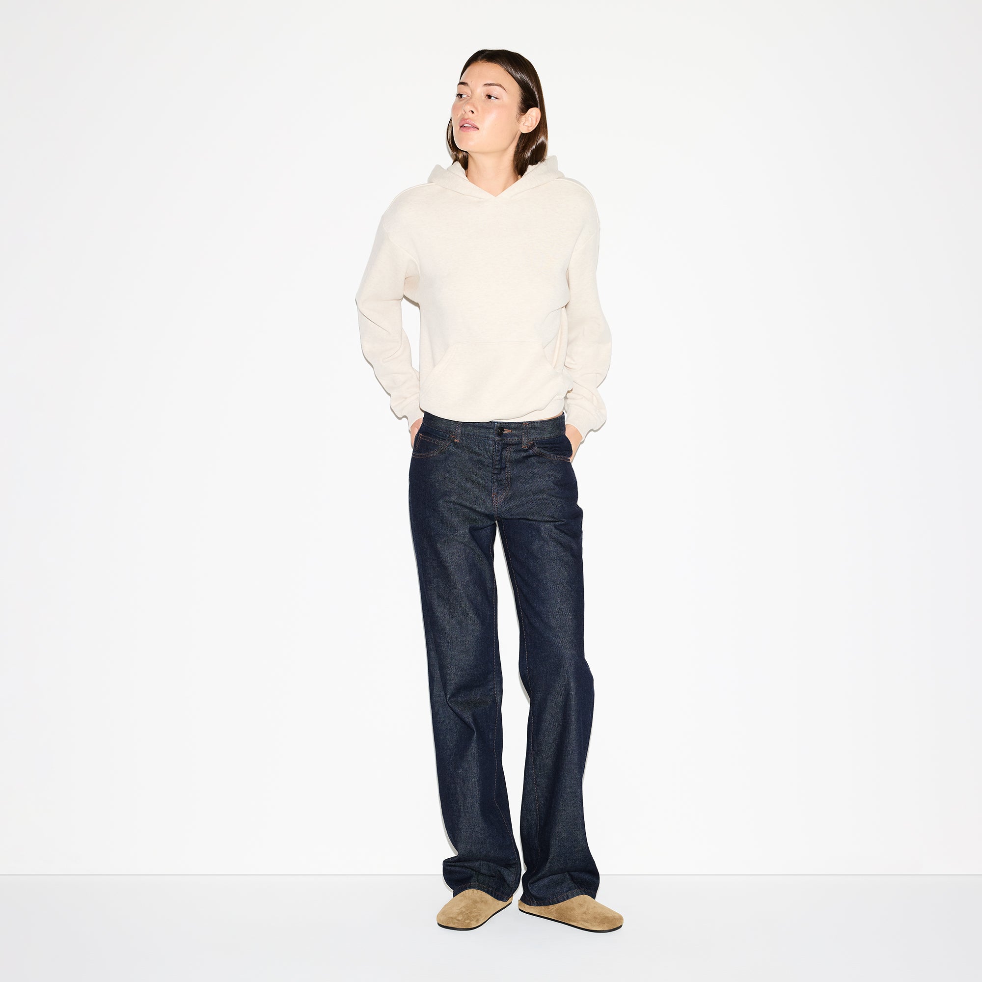 SKIMS COTTON FLEECE CLASSIC HOODIE | OATMEAL HEATHER - Sneaker Türkiye