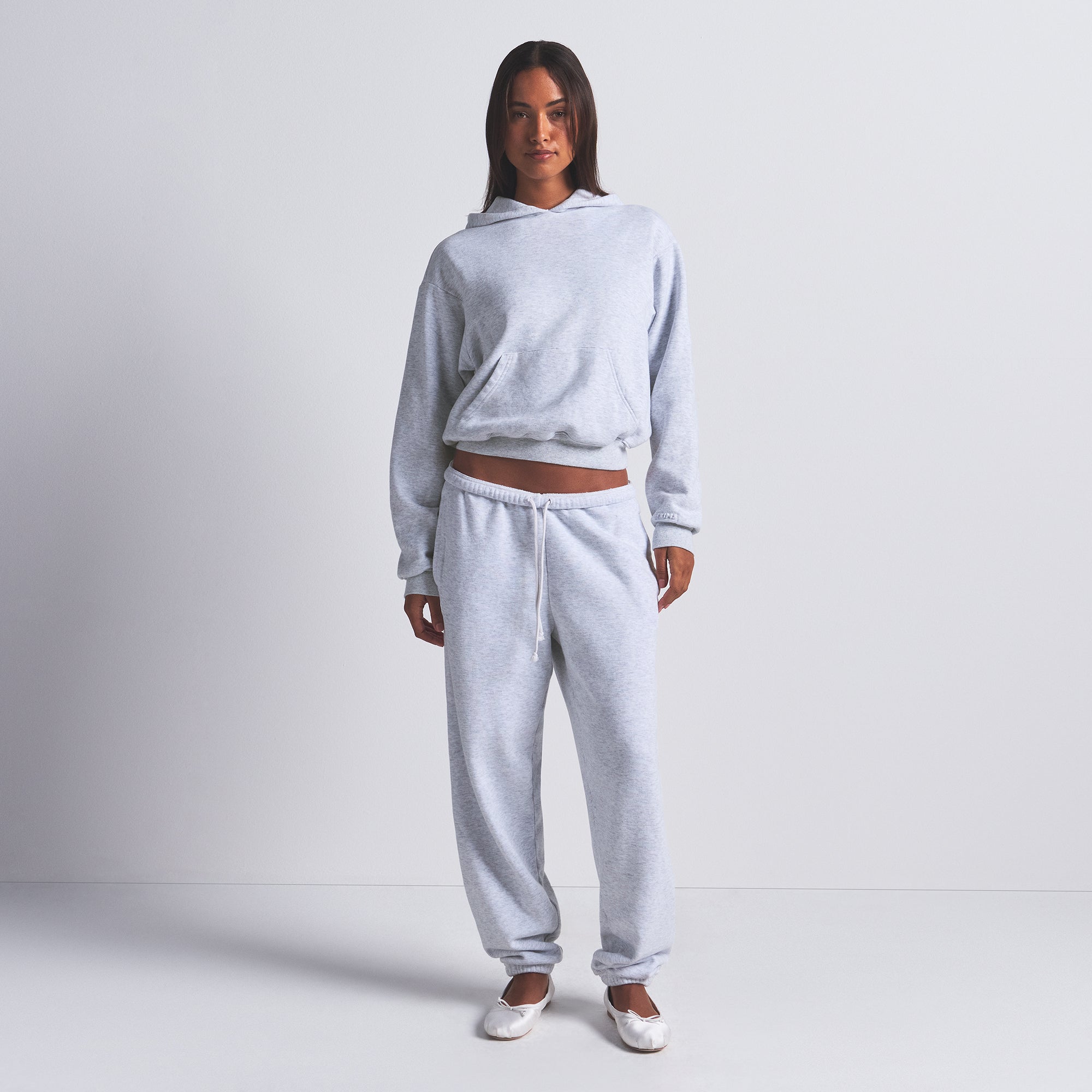 SKIMS COTTON FLEECE CLASSIC HOODIE | LIGHT HEATHER GREY - Sneaker Türkiye