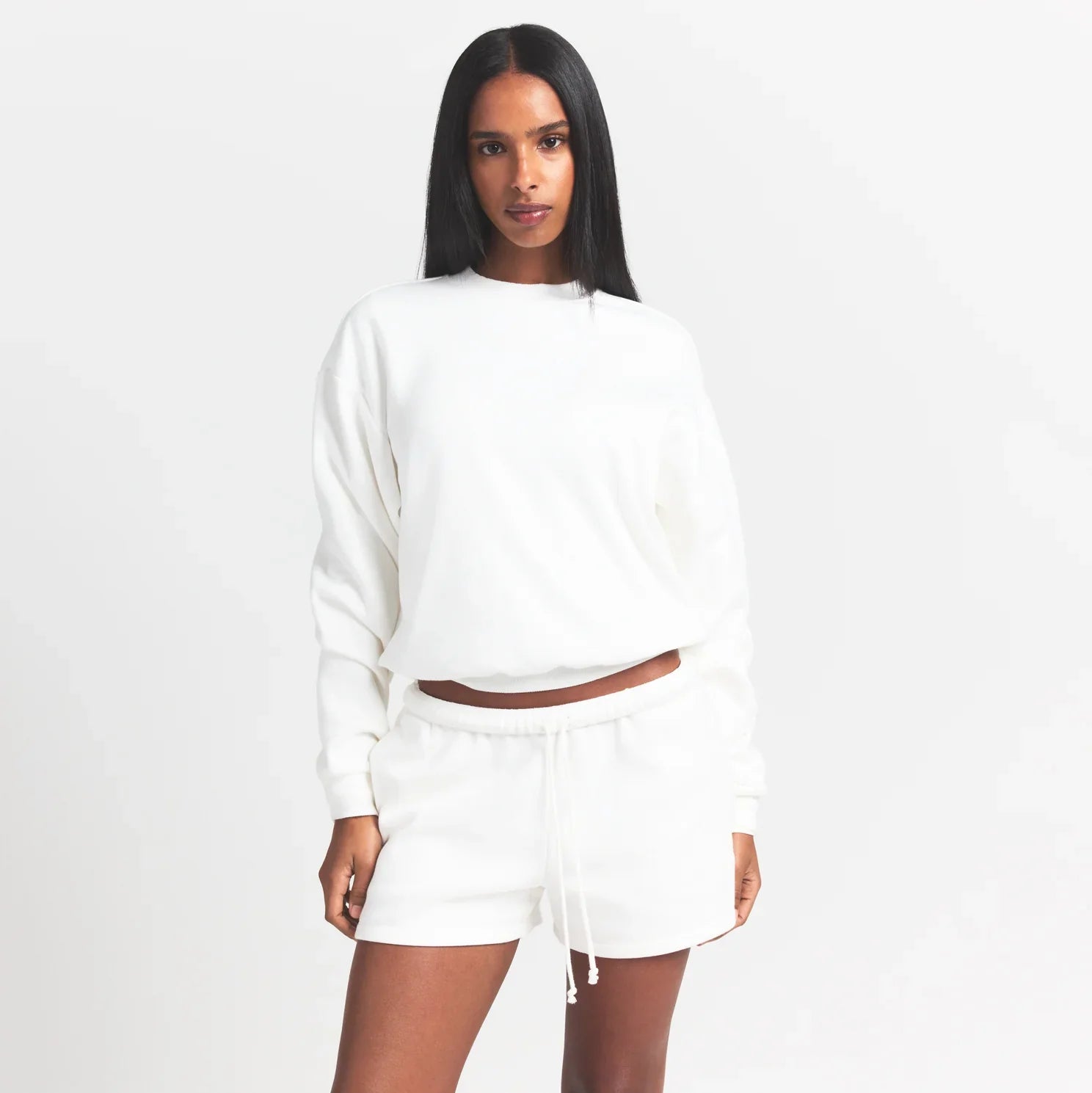 SKIMS COTTON FLEECE CLASSIC CREWNECK | MARBLE - Sneaker Türkiye
