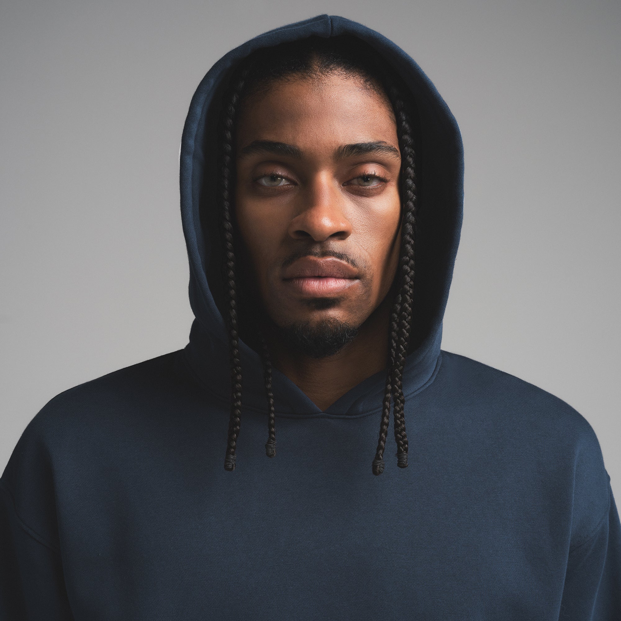 SKIMS FLEECE LOUNGE MENS RELAXED HOODIE | NAVY - Sneaker Türkiye