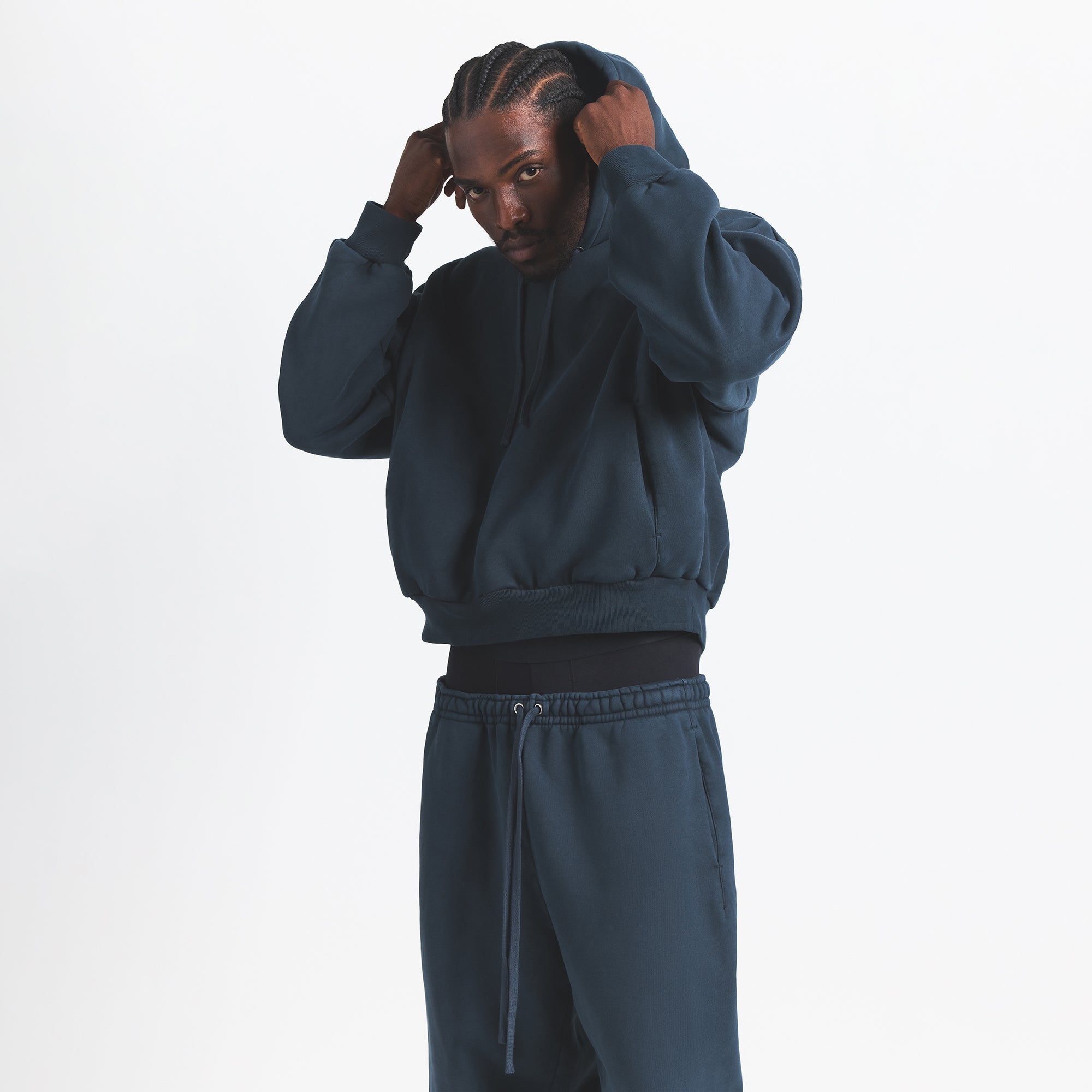 SKIMS HEAVYWEIGHT FLEECE MENS HOODIE | NAVY - Sneaker Türkiye