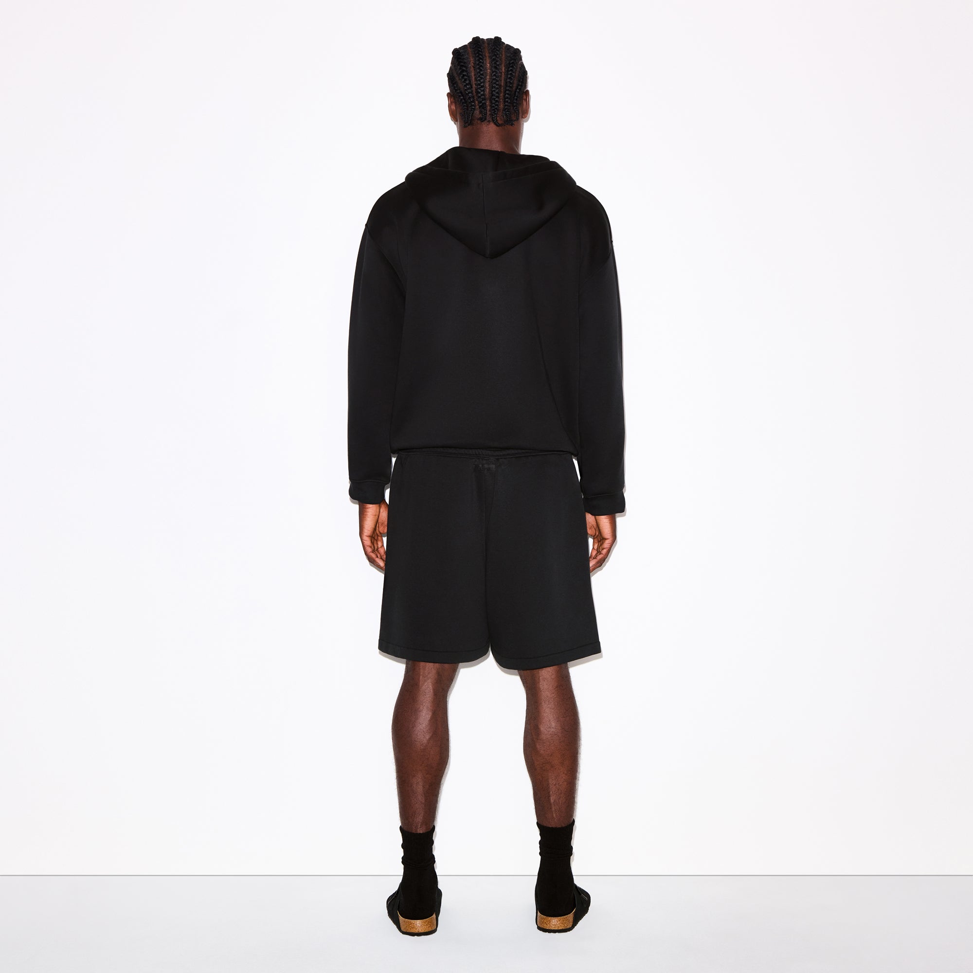 SKIMS FLEECE LOUNGE MENS RELAXED ZIP UP HOODIE | WASHED ONYX - Sneaker Türkiye