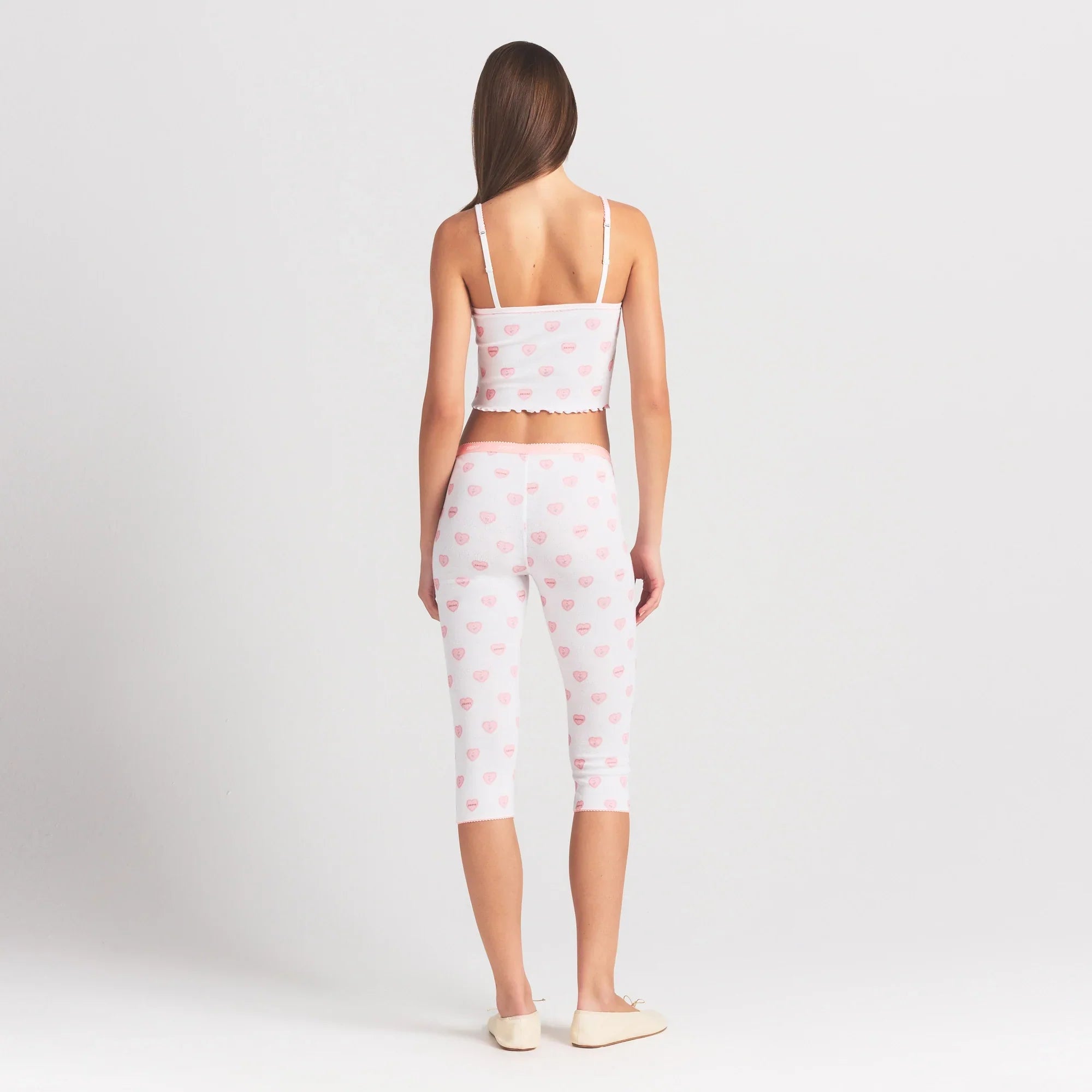 SKIMS LOGO POINTELLE CAPRI | SNOW LACE HEARTS - Sneaker Türkiye