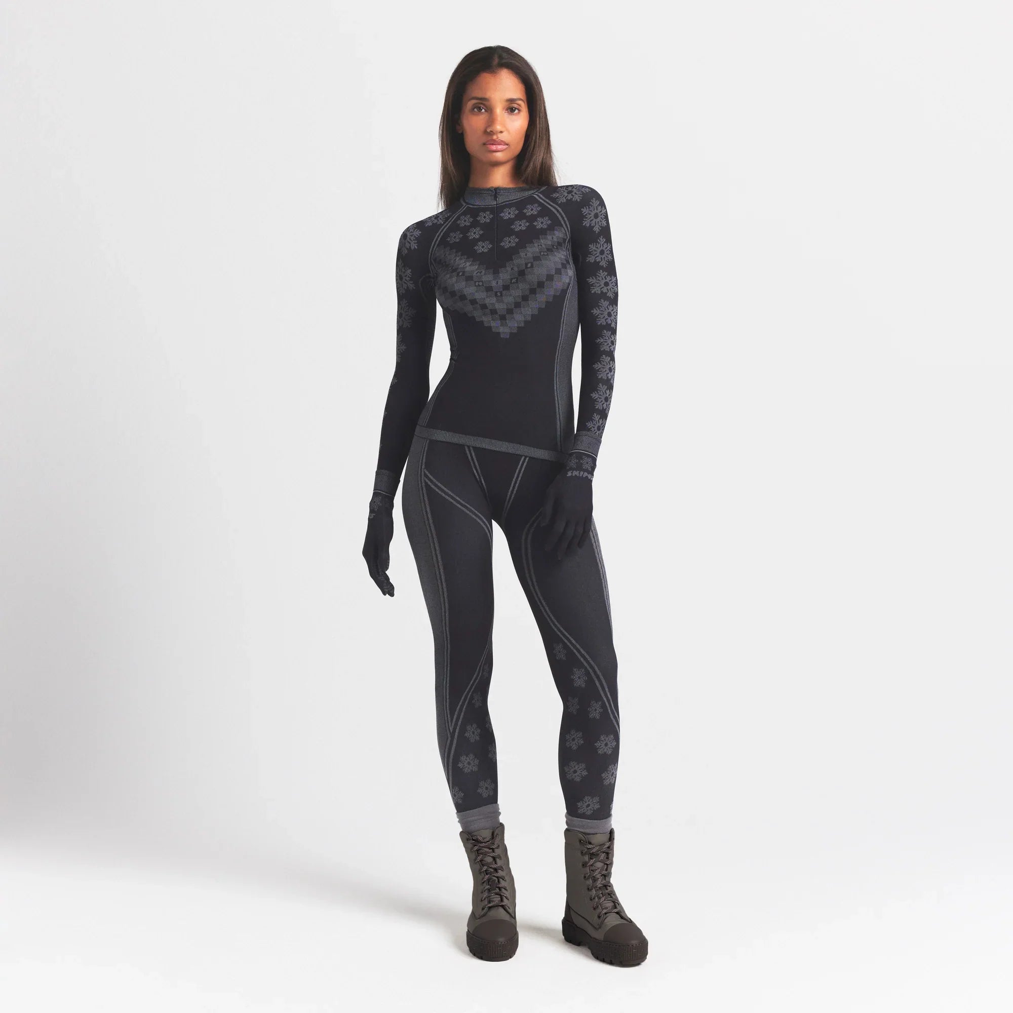 SKIMS FIRST LAYERS LEGGING | OBSIDIAN WINTER FAIR ISLE - Sneaker Türkiye