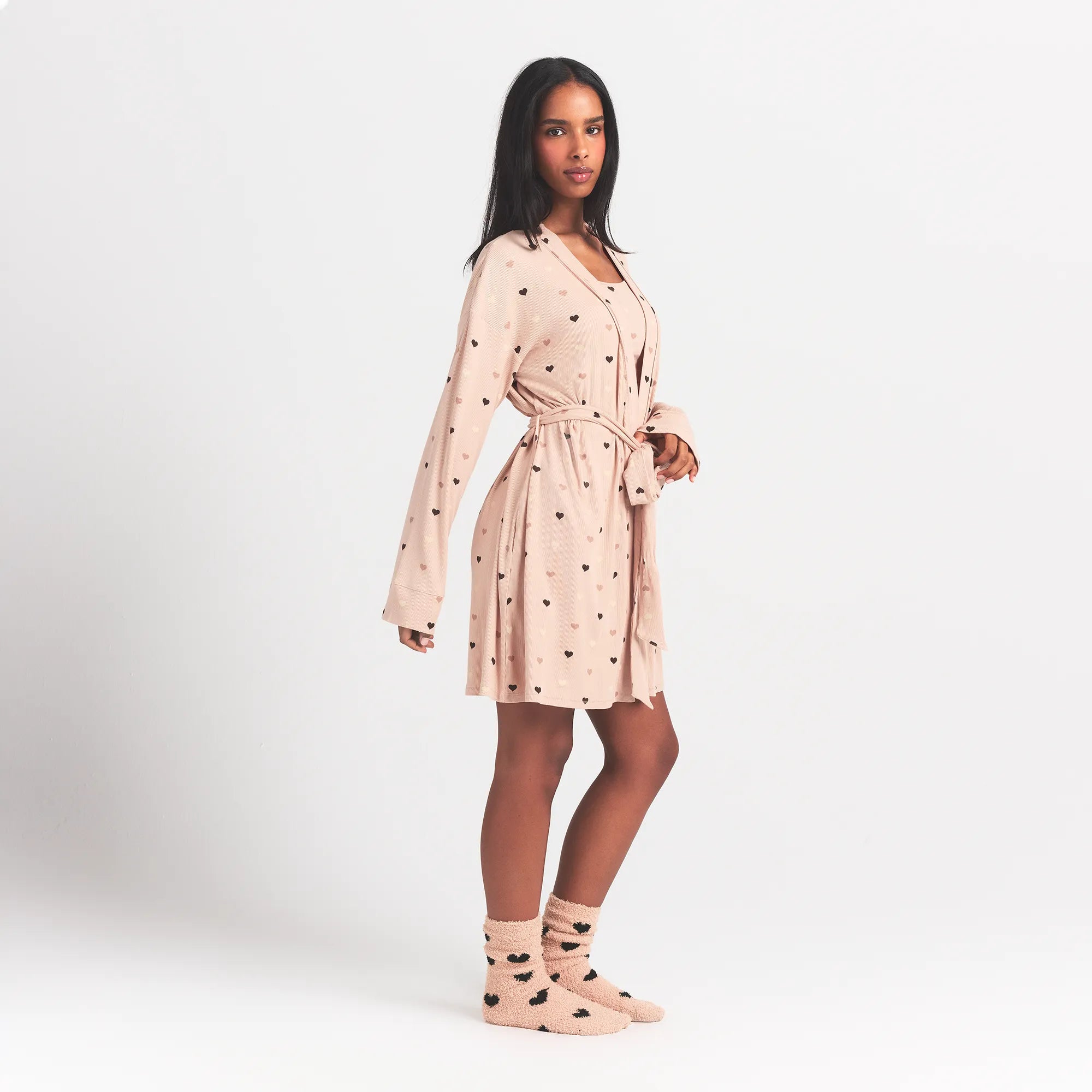 SKIMS SOFT LOUNGE ROBE | MICA MINI HEART HALFDROP - Sneaker Türkiye