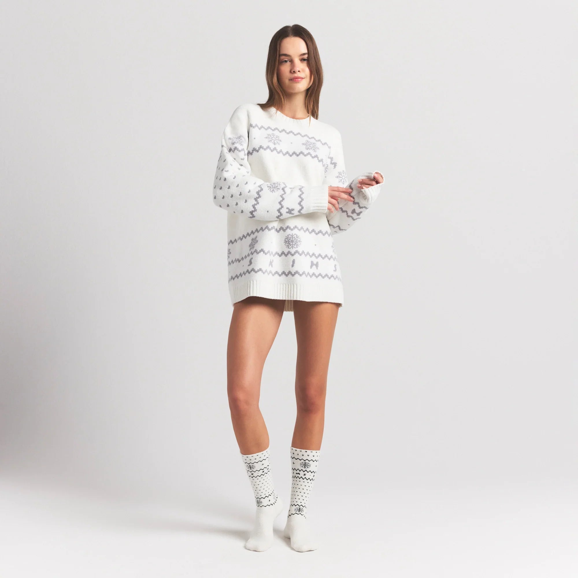 SKIMS COZY LITE SOCK | MARBLE HEART FAIR ISLE - Sneaker Türkiye