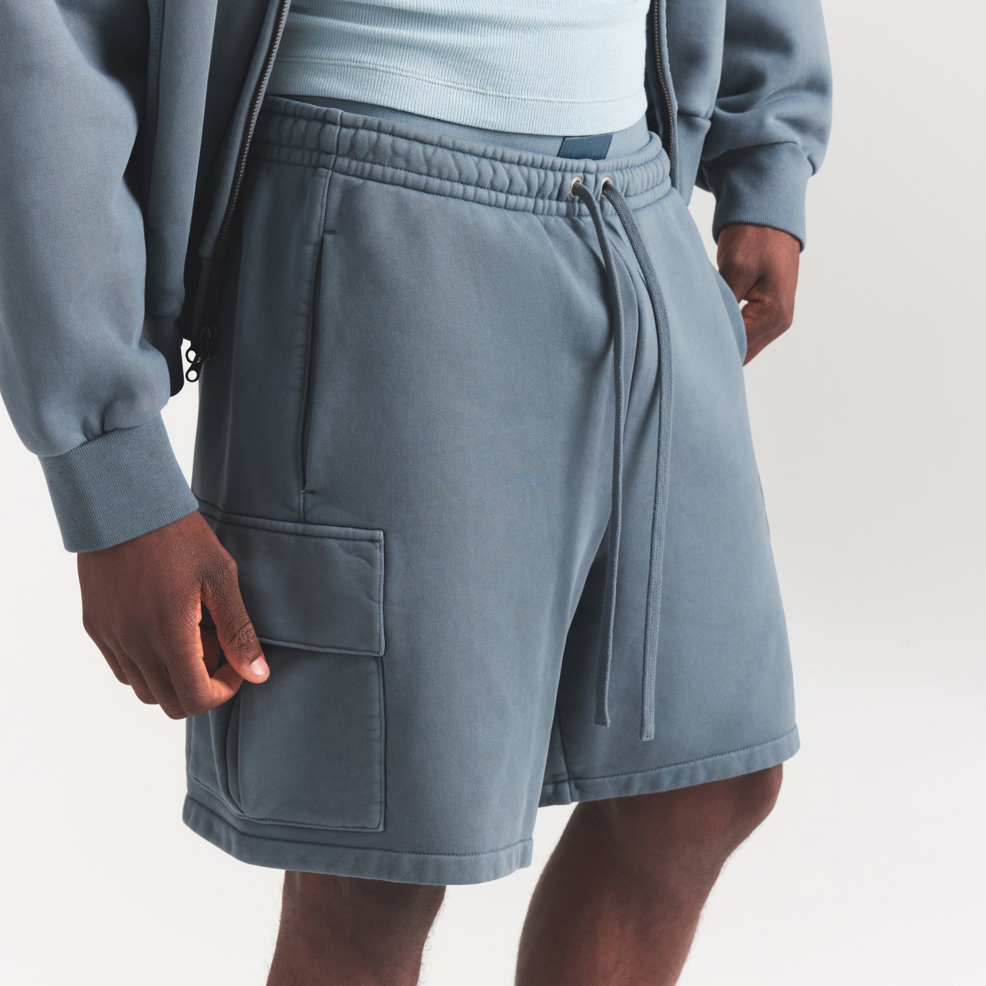 SKIMS HEAVYWEIGHT FLEECE MENS CARGO SHORT | KYANITE - Sneaker Türkiye