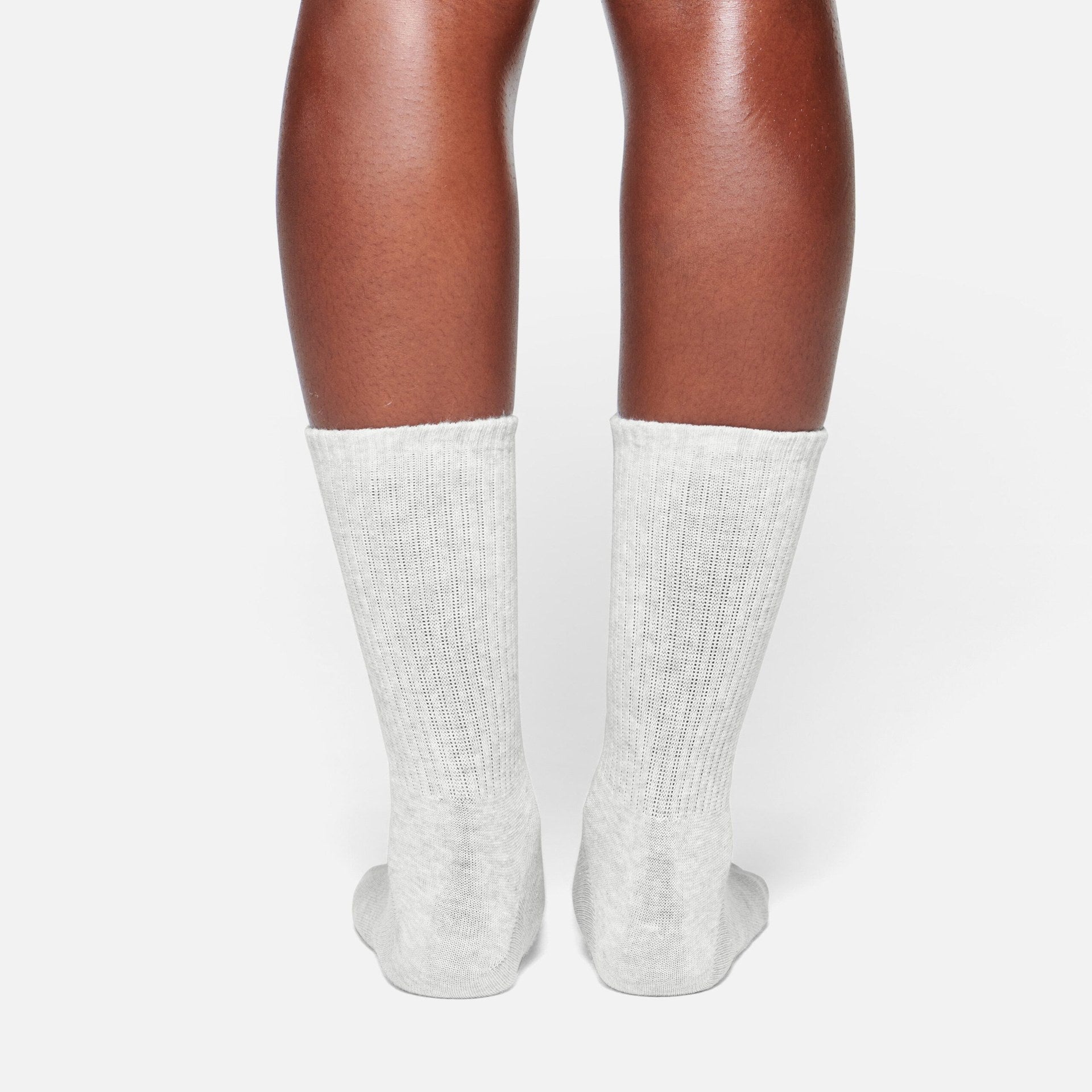 SKIMS RIBBED CREW SOCK | LIGHT HEATHER GREY - Sneaker Türkiye