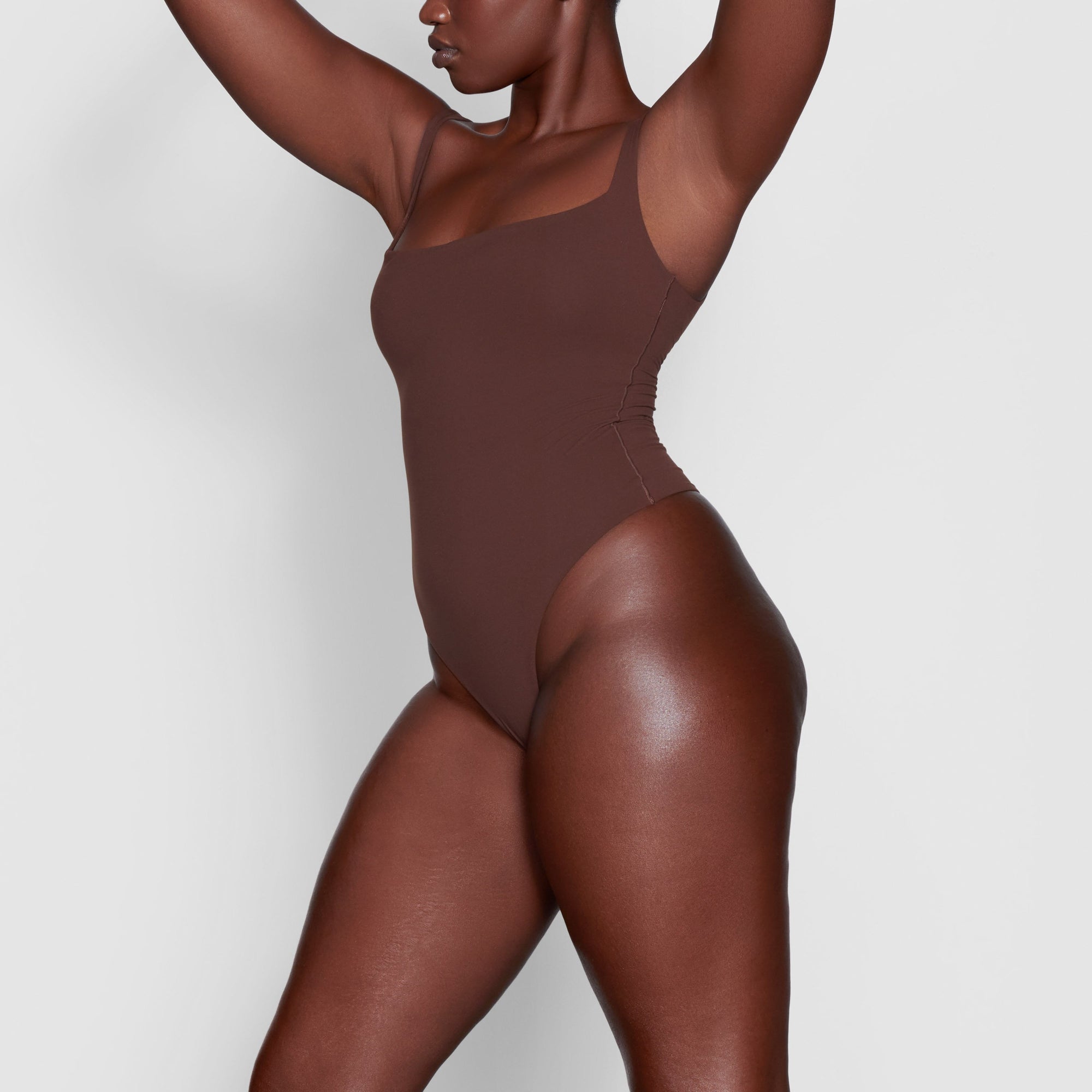 SKIMS FITS EVERYBODY SQUARE NECK BODYSUIT | COCOA - Sneaker Türkiye