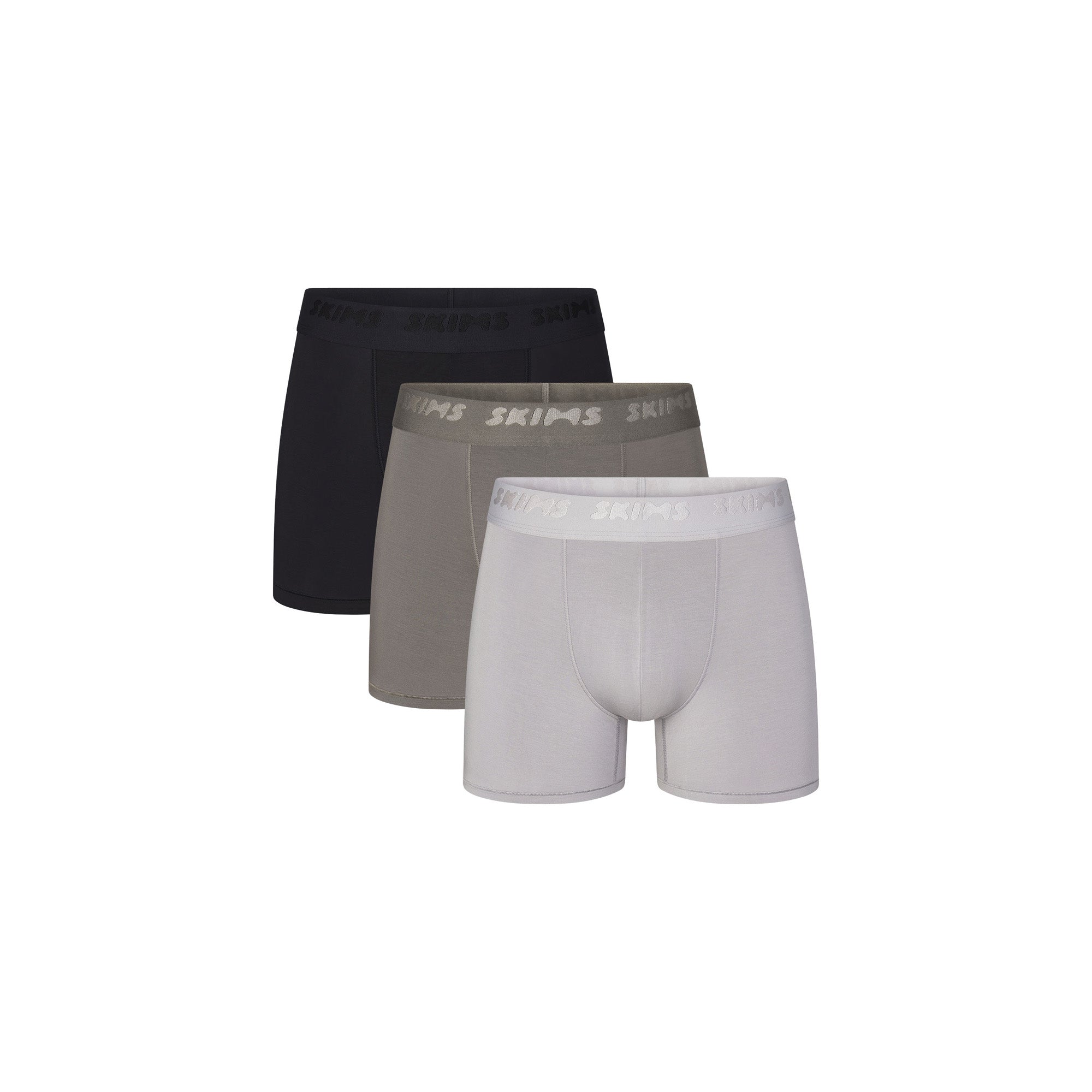 SKIMS STRETCH MENS 3″ BOXER BRIEF 3-PACK | GUNMETAL MULTI - Sneaker Türkiye