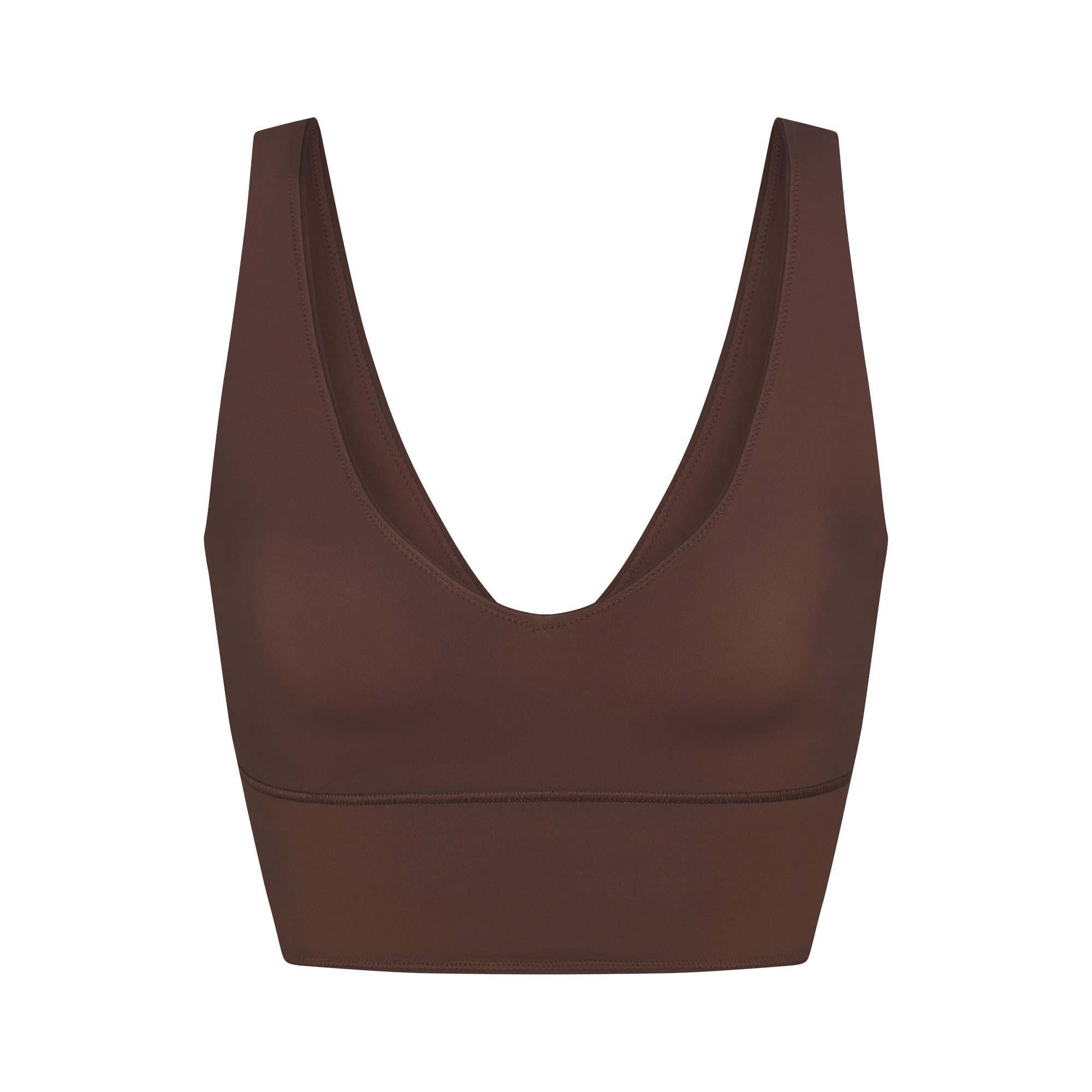 NikeSKIMS MATTE V-NECK BRA TOP | DARK SEPIA - Sneaker Türkiye