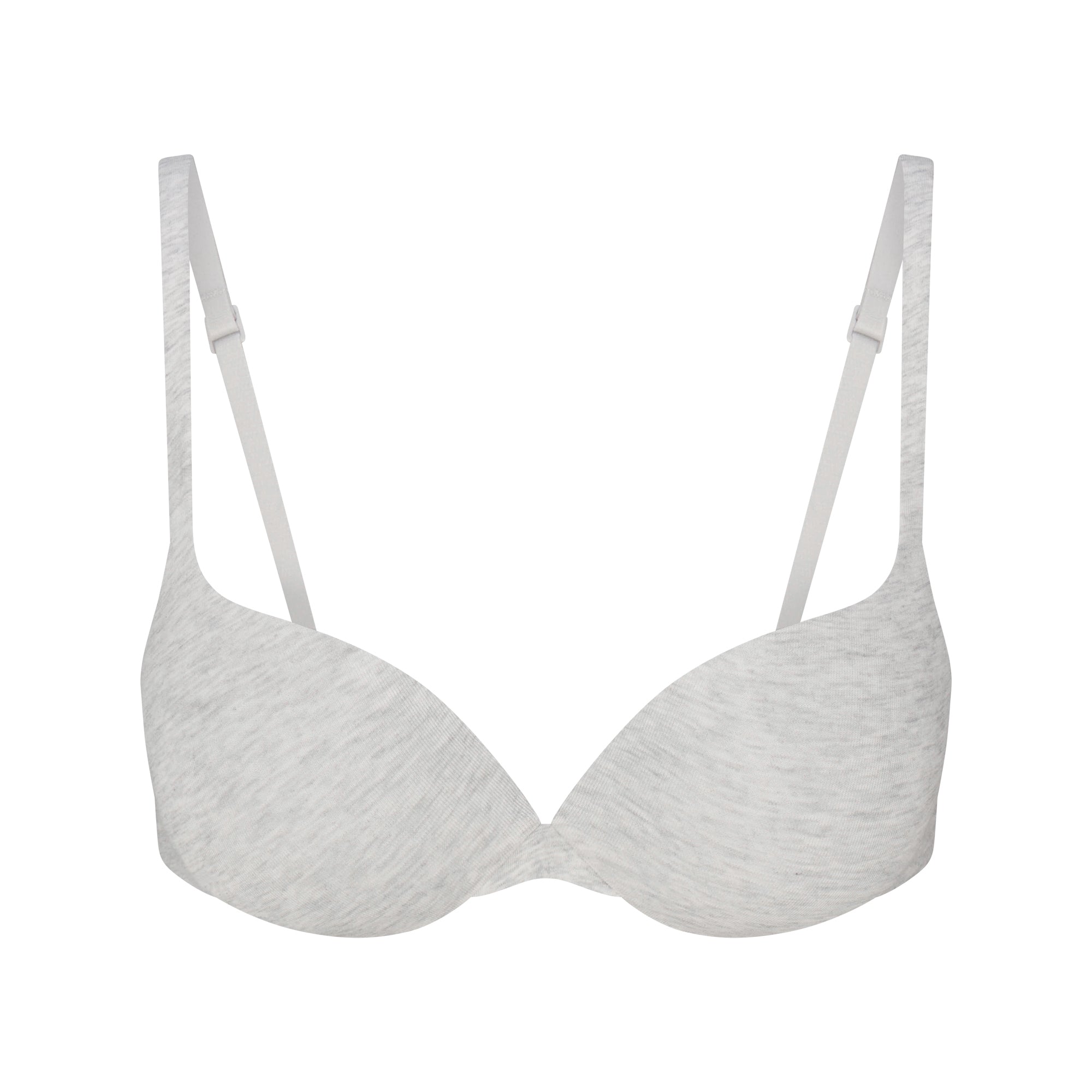 SKIMS EVERYDAY COTTON ULTIMATE TEARDROP PUSH-UP BRA | LIGHT HEATHER GREY - Sneaker Türkiye