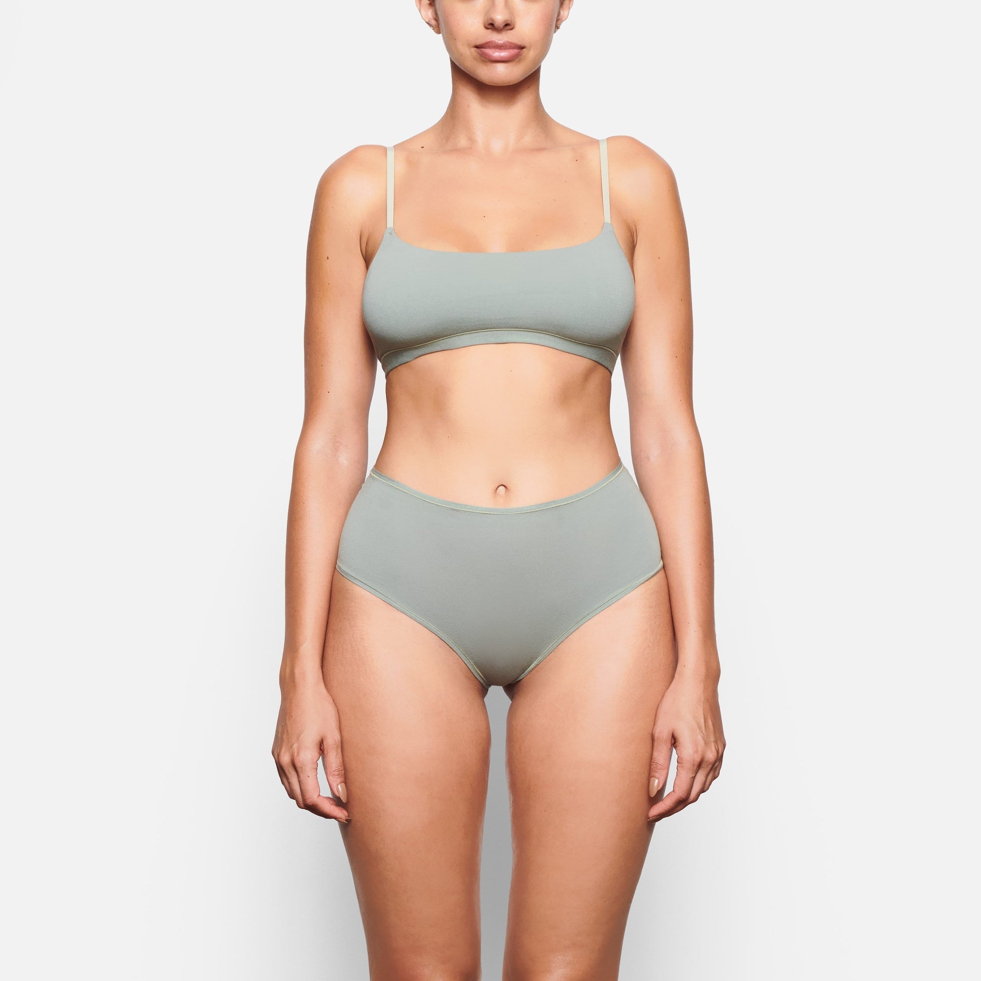 SKIMS COTTON JERSEY SCOOP BRALETTE | MINERAL - Sneaker Türkiye