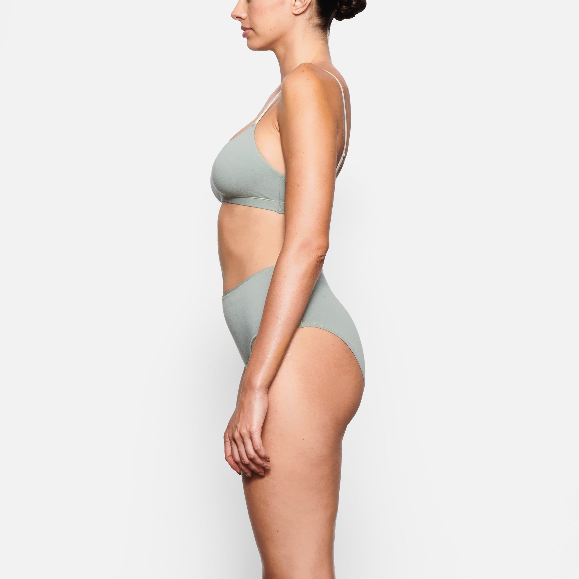 SKIMS COTTON JERSEY SCOOP BRALETTE | MINERAL - Sneaker Türkiye