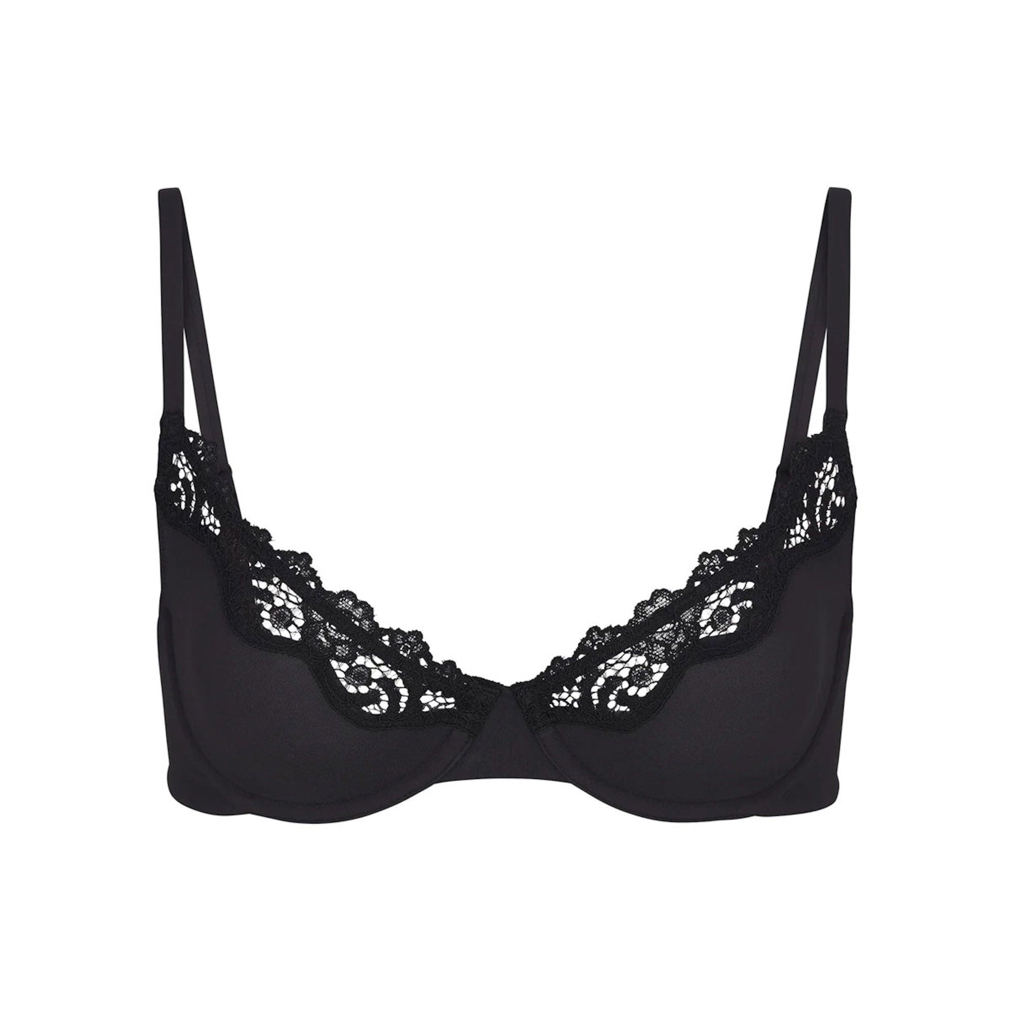 SKIMS FITS EVERYBODY LACE UNLINED SCOOP BRA | ONYX - Sneaker Türkiye