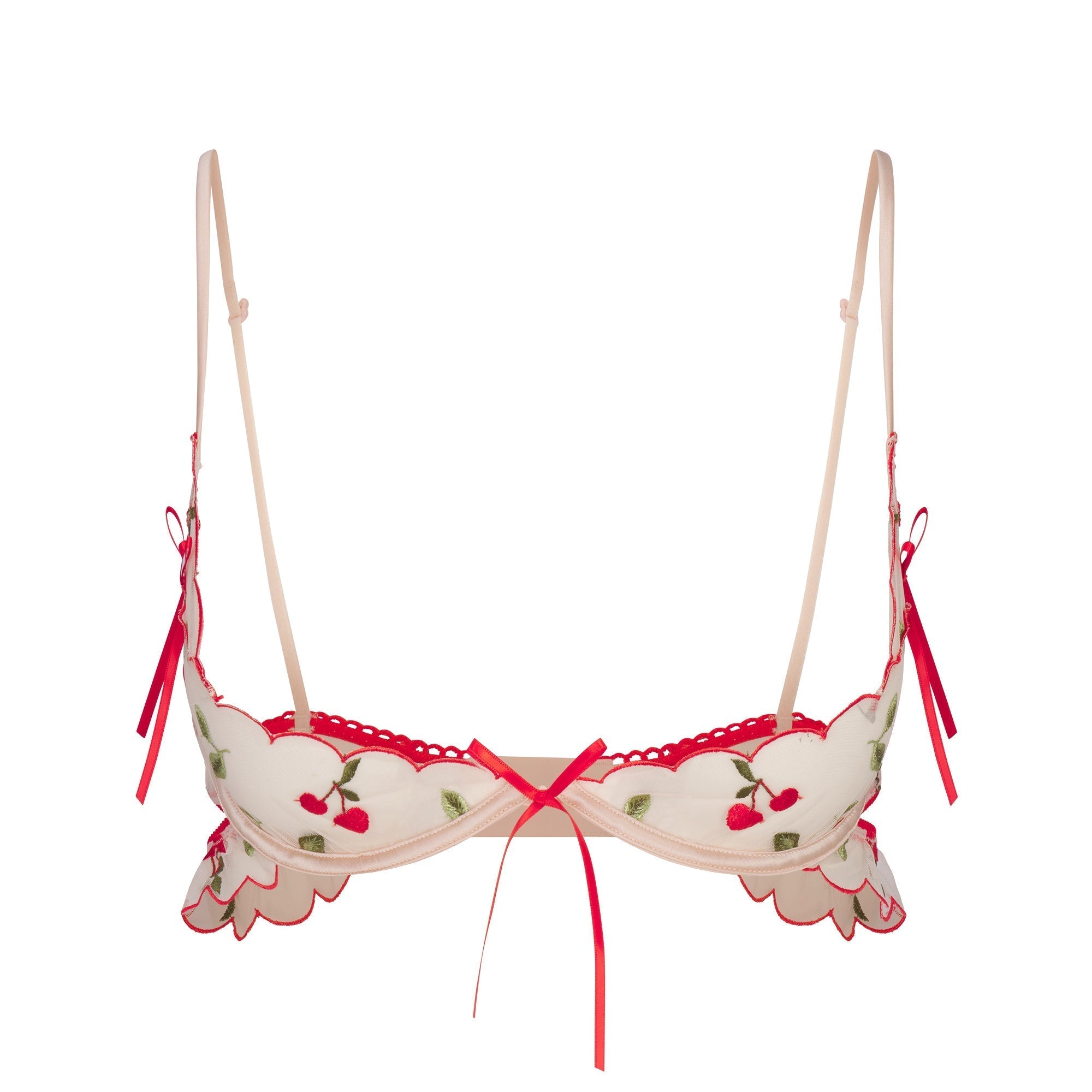 SKIMS EMBROIDERED TULLE SKIMPY BRA | PRIMROSE CHERRY TULLE - Sneaker Türkiye