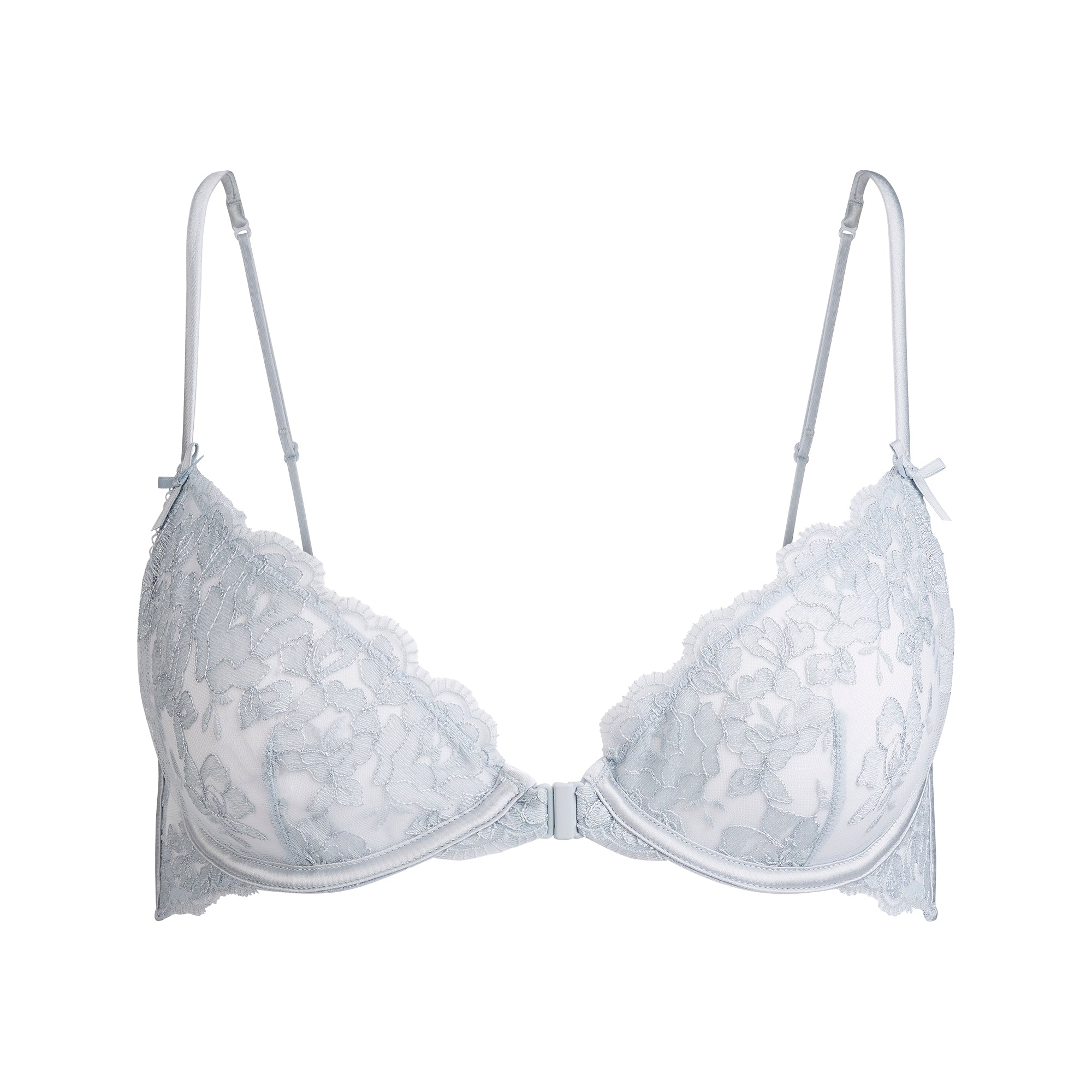 SKIMS EMBROIDERED LINGERIE FRONT CLOSE UNLINED BRA | PEARL - Sneaker Türkiye
