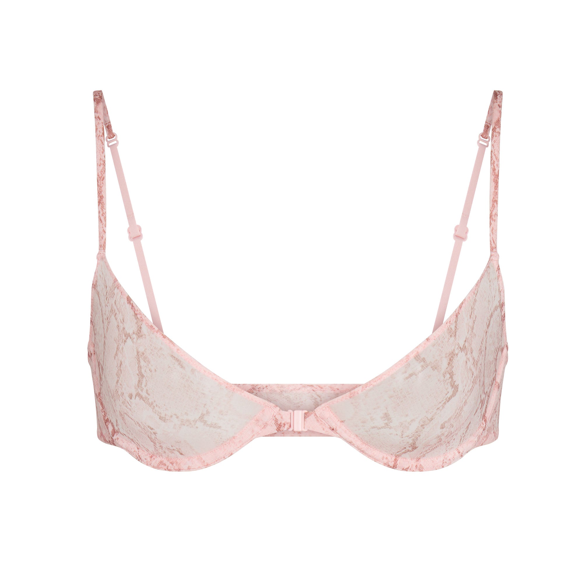 SKIMS MILKY SHEER FRONT CLOSE BRA | ROSE PASTEL SNAKE PRINT - Sneaker Türkiye