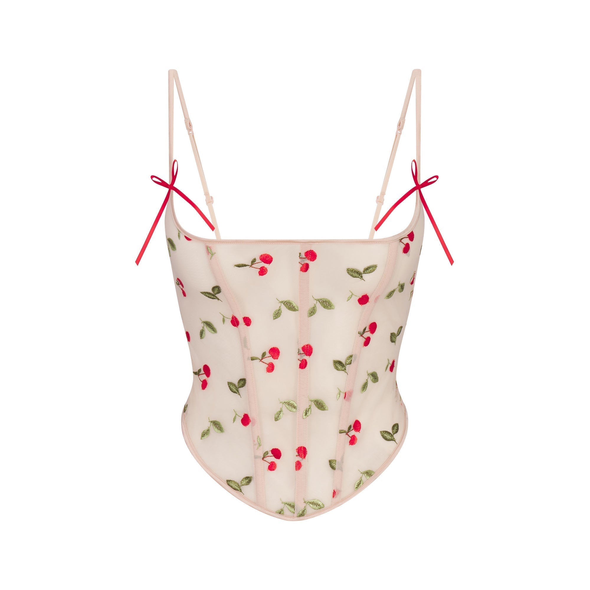 SKIMS EMBROIDERED TULLE CORSET | PRIMROSE CHERRY TULLE - Sneaker Türkiye