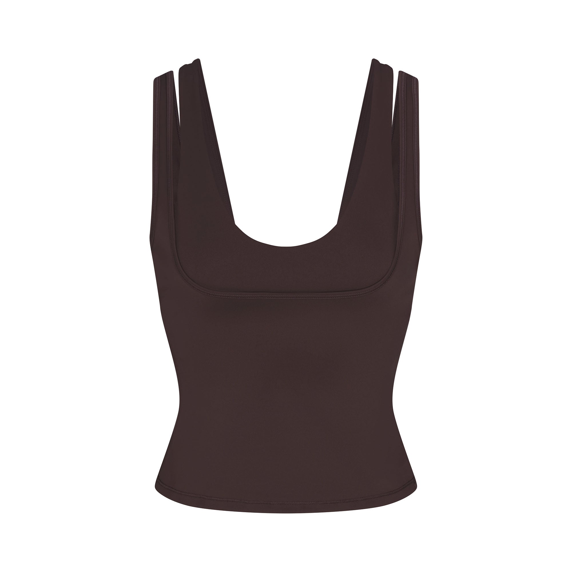 NikeSKIMS MATTE DOUBLE STRAP SCOOP TANK | DARK SEPIA - Sneaker Türkiye
