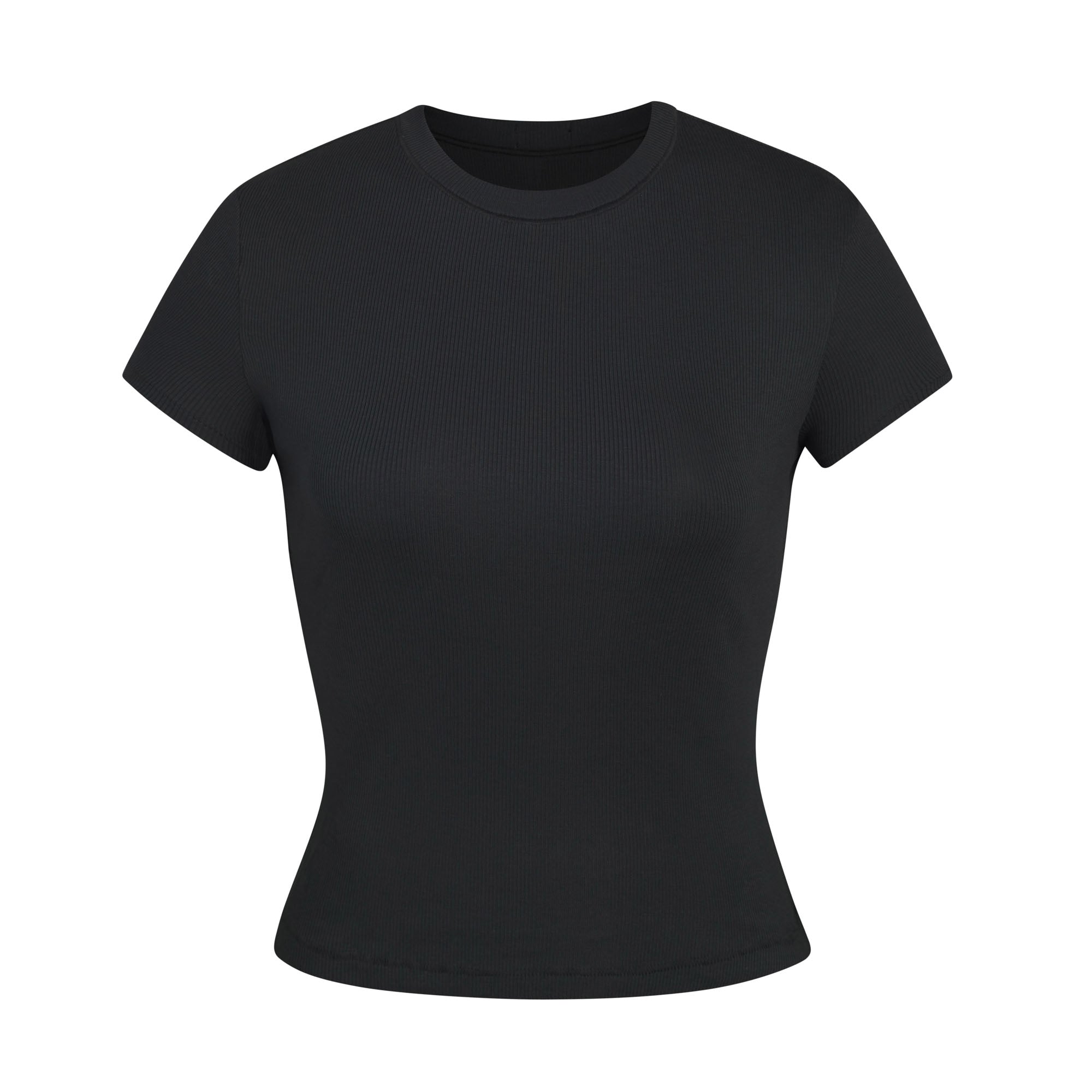 SKIMS COTTON RIB T-SHIRT | SOOT - Sneaker Türkiye