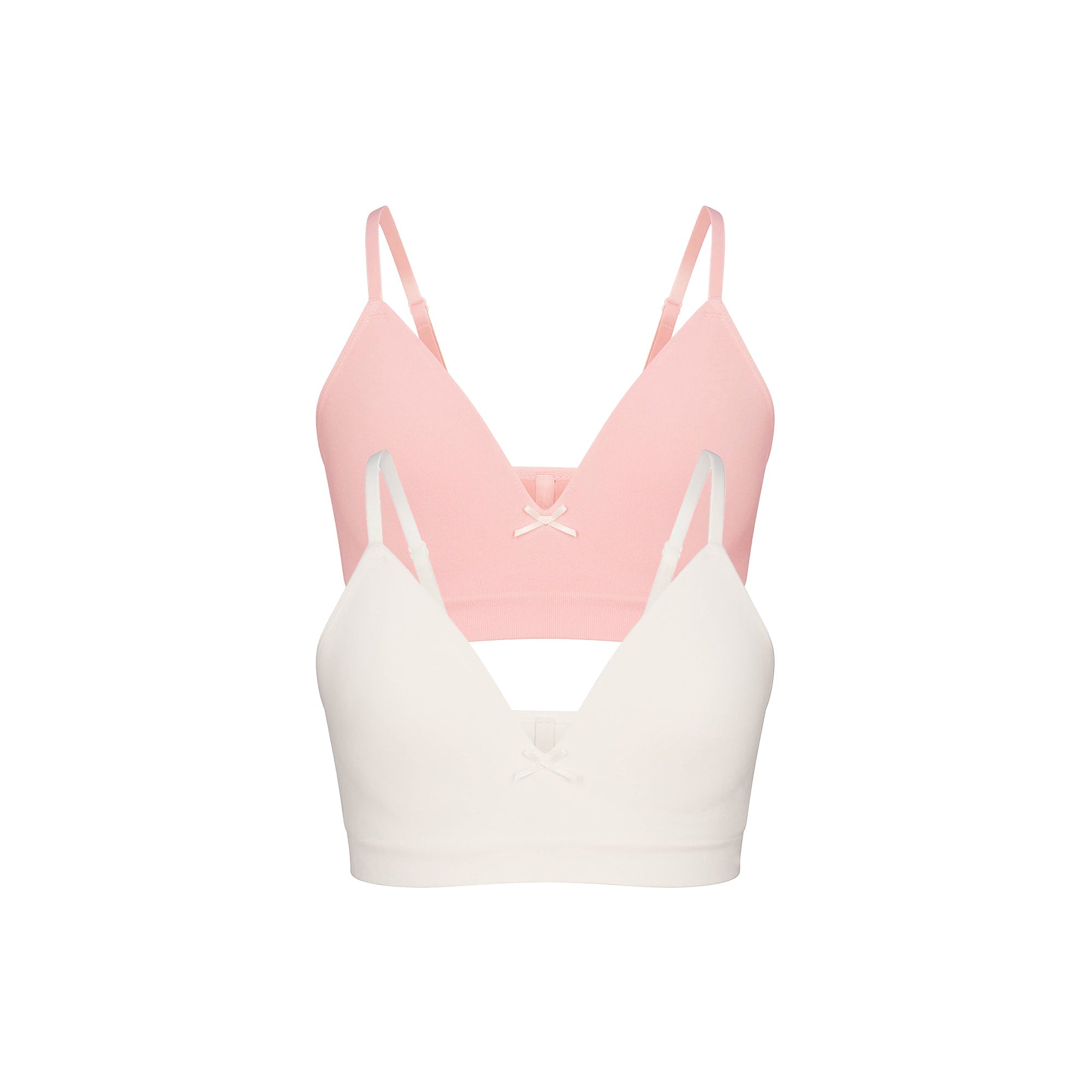 SKIMS COTTON SEAMLESS JUNIORS TRAINING BRA 2-PACK | MARBLE AND BALLET - Sneaker Türkiye