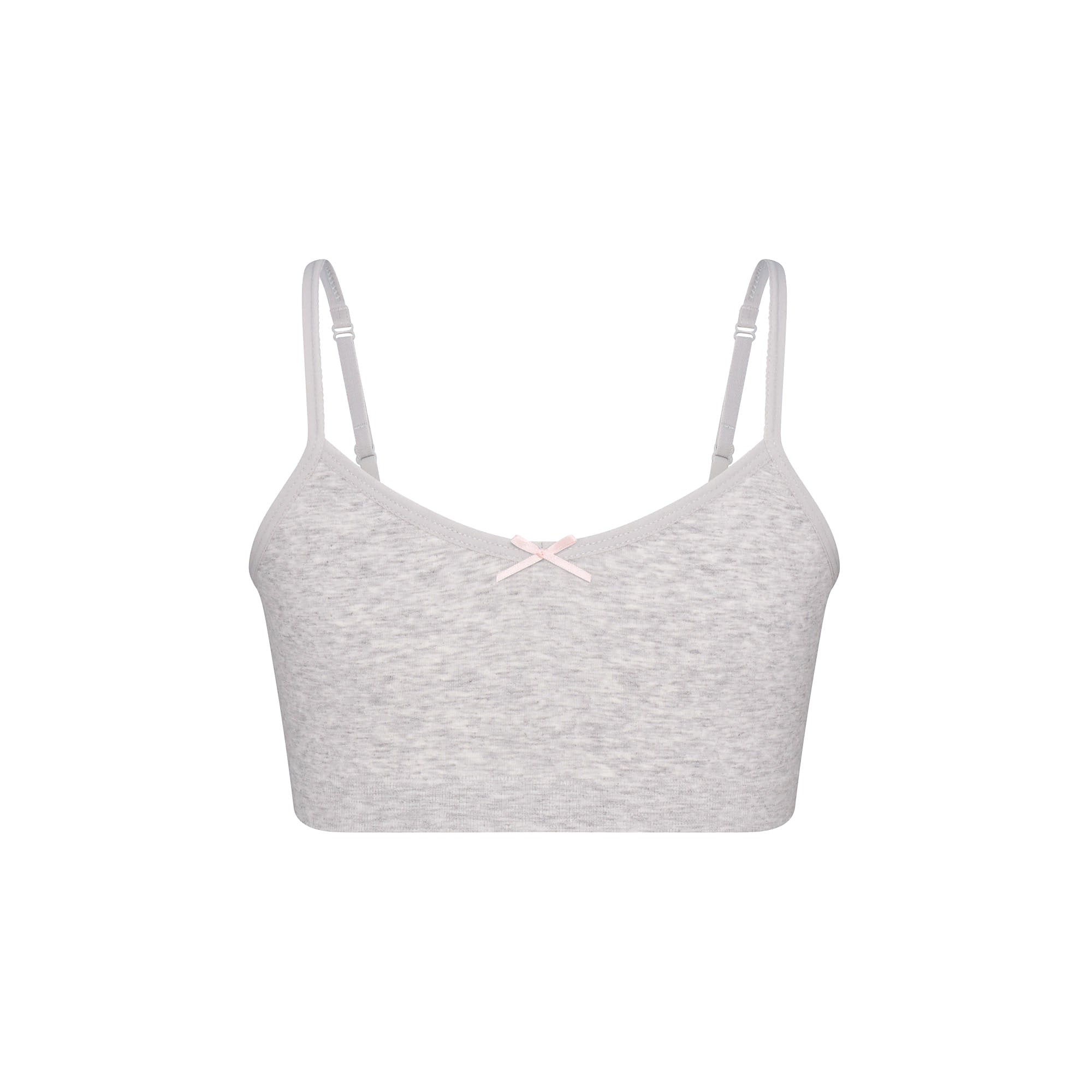 SKIMS COTTON SEAMLESS JUNIORS BRALETTE 2-PACK | LIGHT HEATHER GREY AND SOOT - Sneaker Türkiye